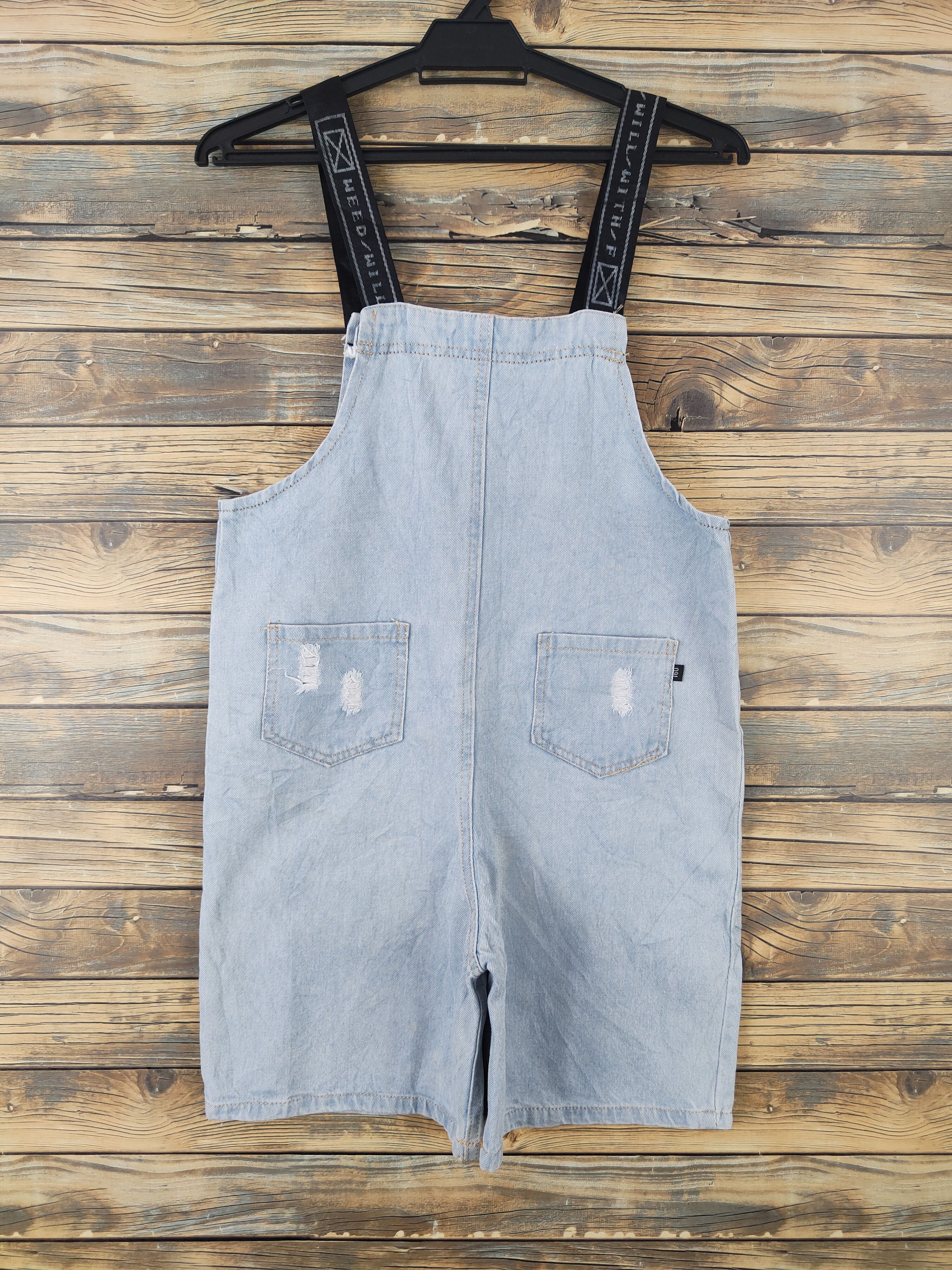 Japanese Brand × Vintage Vintage Japanese Brand Light Blue Denim Shortall Jumpsuits Size 34" / US 12 / IT 48 - 8 Thumbnail