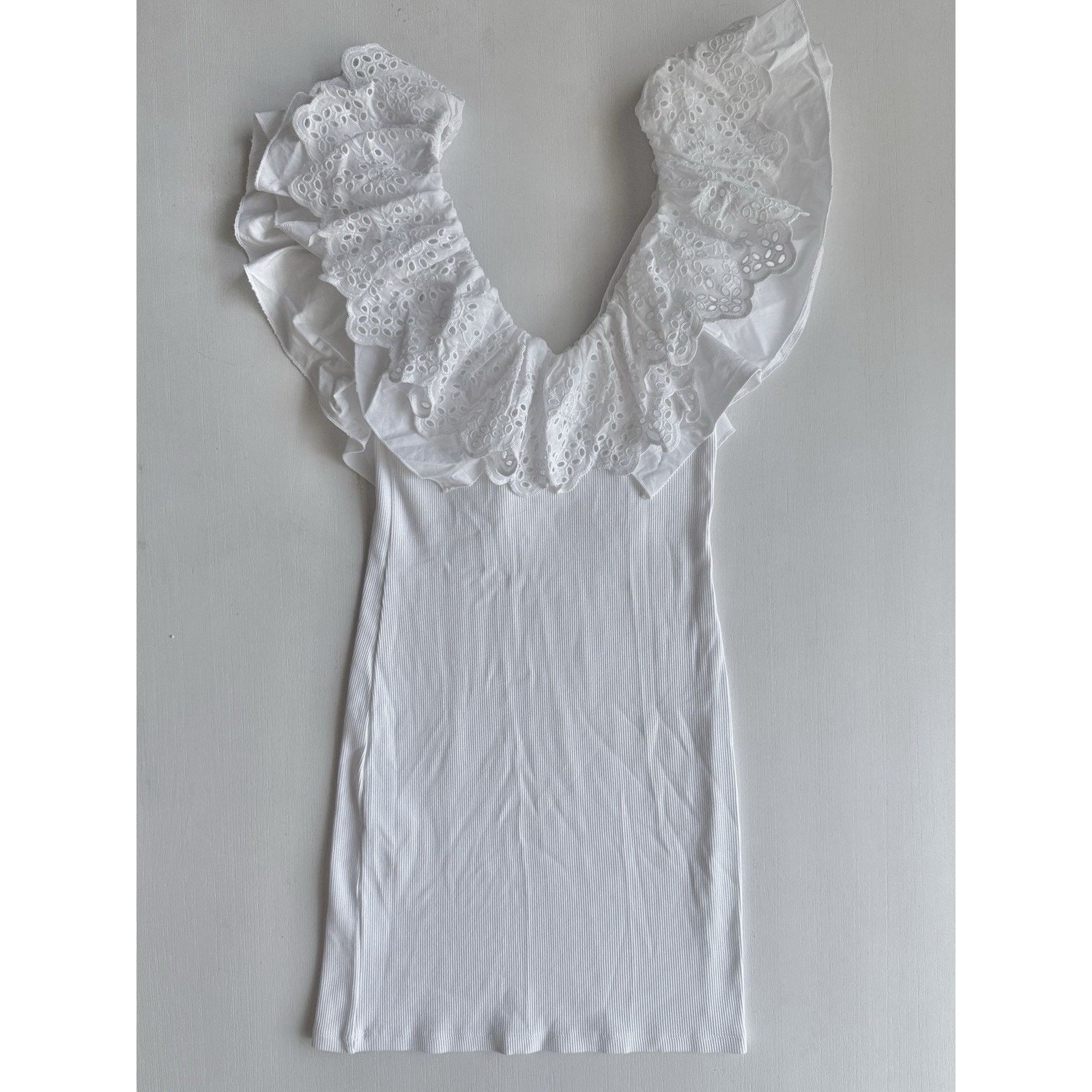 Zara NWOT ZARA Women’s Puffer Shoulder Mini White Dress S Size S / US 4 / IT 40 - 7 Thumbnail