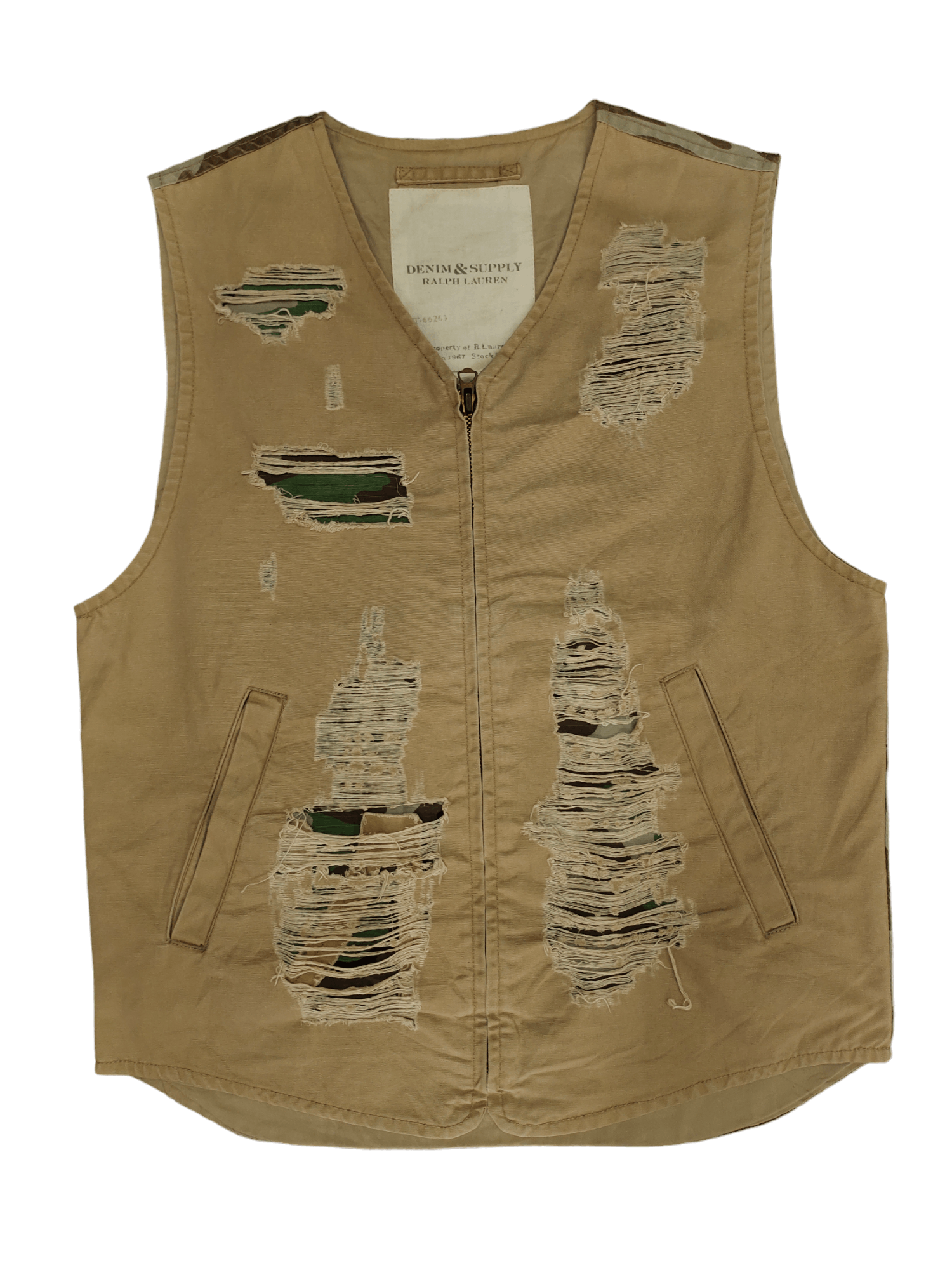 Denim & Supply Ralph Lauren Denim And Supply Ralph Lauren Camouflage Distress Style Vest Size US S / EU 44-46 / 1 - 2 Thumbnail