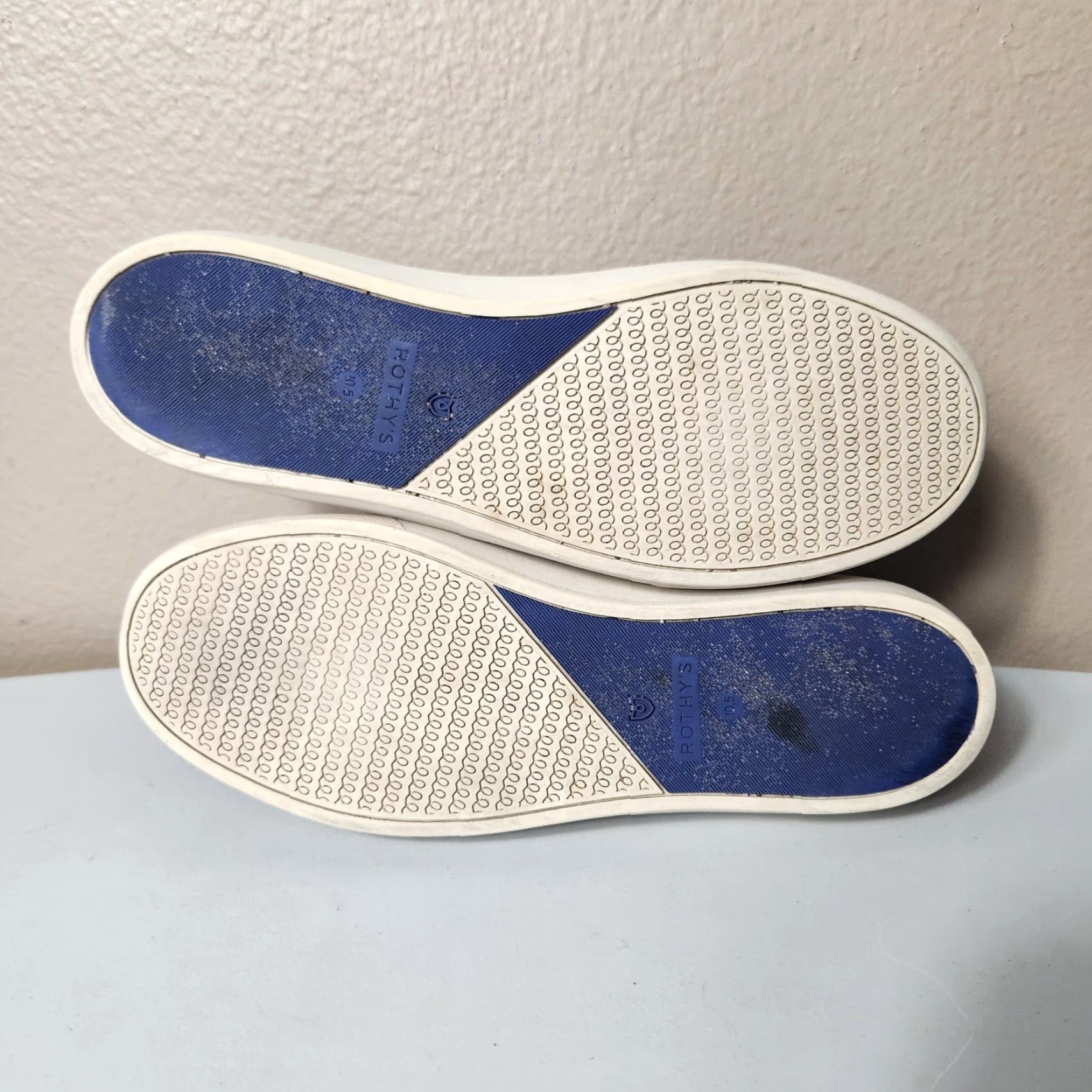 Vintage Rothy’s Chelsea Navy Knit Recycled Textile Pull On Bootie - Women - Size 10.5 - Casual Blue Sneaker Booties Size US 11 / IT 41 - 7 Thumbnail