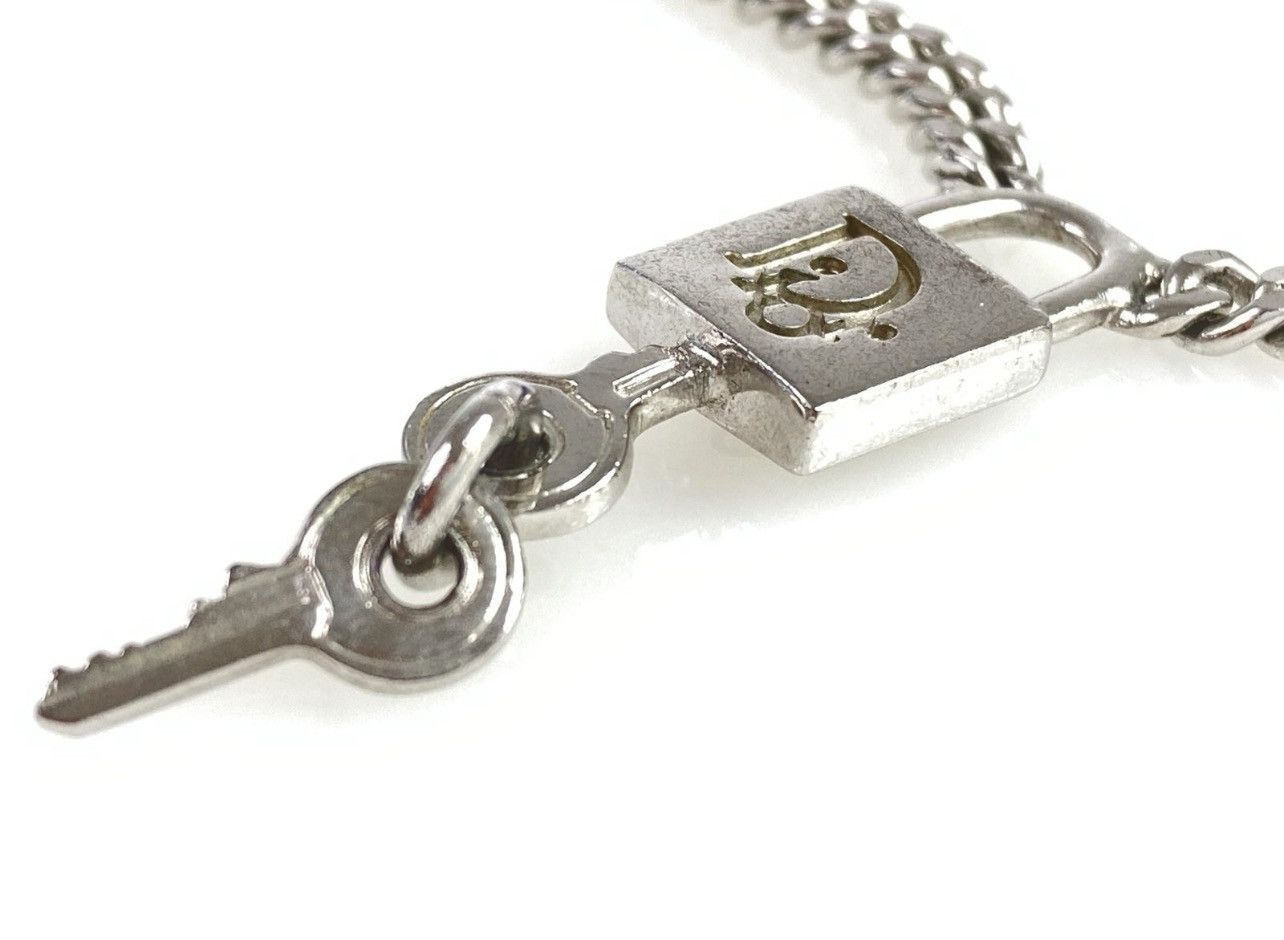 Dior Vintage Christian Dior Archive Padlock Key Necklace - Silver Size ONE SIZE - 2 Thumbnail