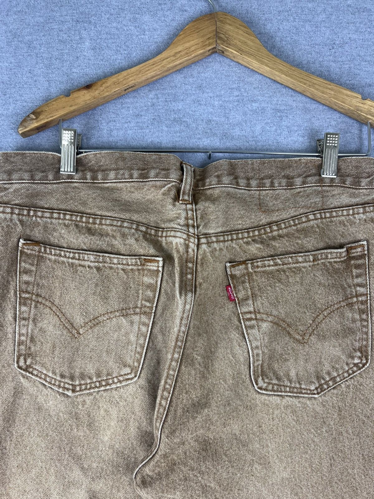 Levi's Vintage Levis Jeans Mens 32x30 Camel Brown Denim 501 Size US 32 / EU 48 - 1 Thumbnail
