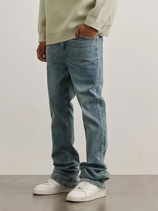 VIBE denim flared skate hiphop washed jeans Size US 32 / EU 48 - 1 Thumbnail