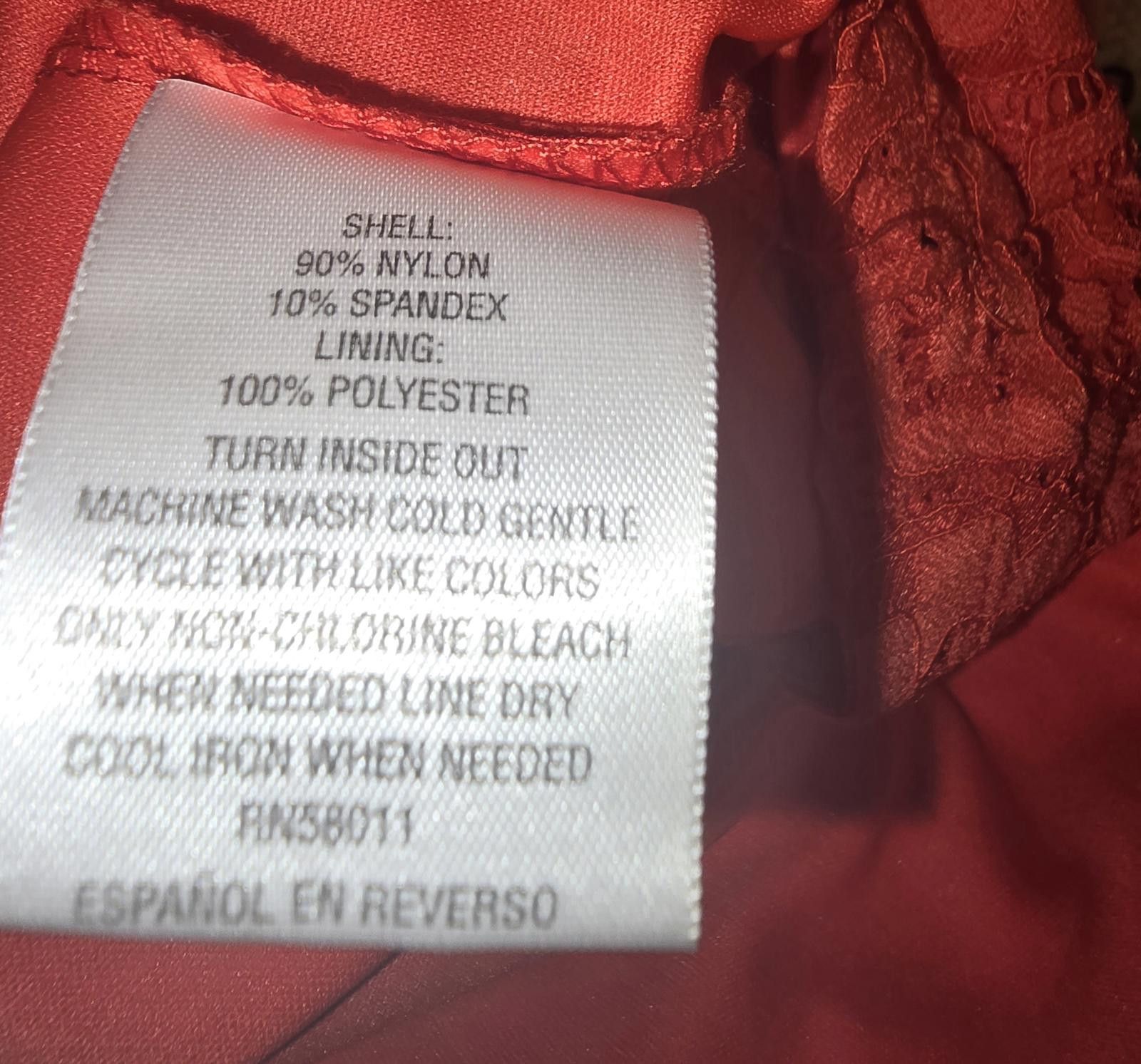Designer Italia Sodi Women's Lace Dress - XL/XG - Vibrant Orange Size XL / US 12-14 / IT 48-50 - 4 Thumbnail