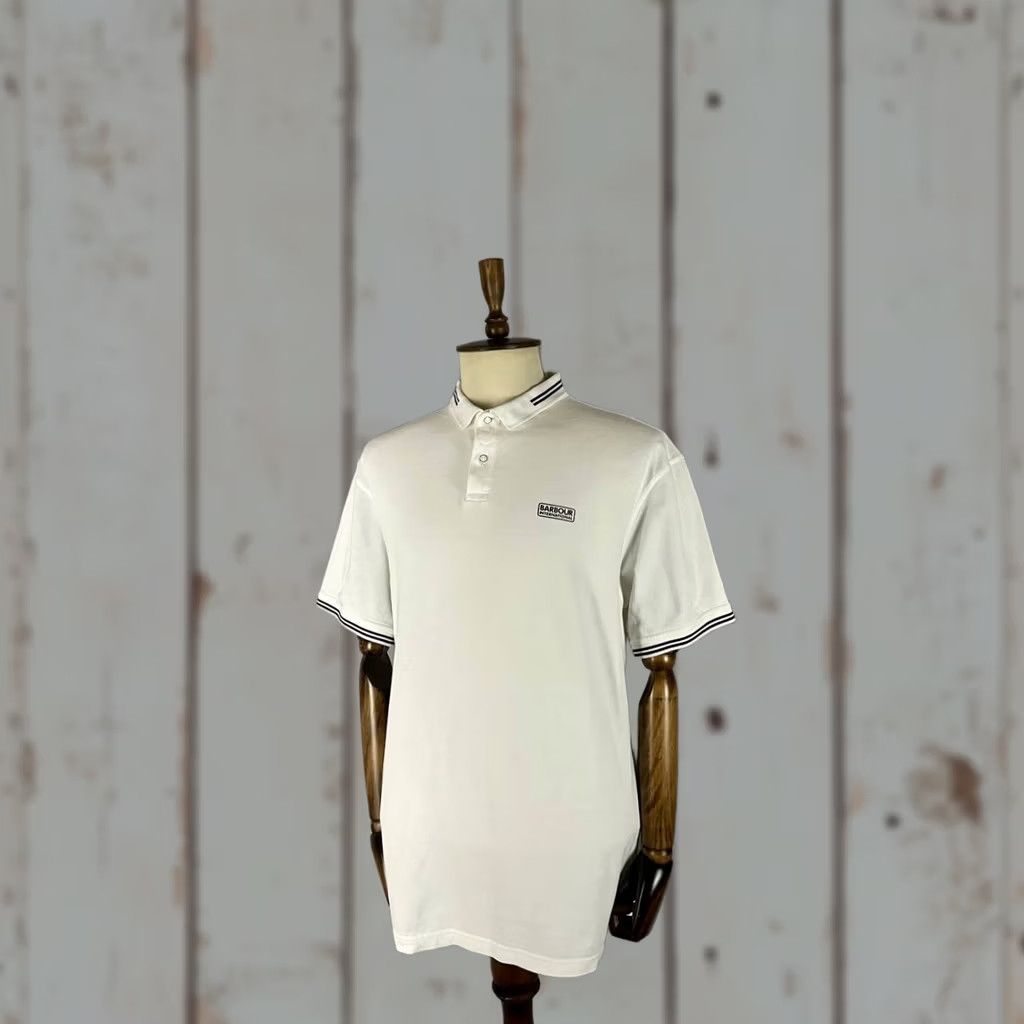 Barbour Barbour Polo Shirt Barbour Mens Golf Polo Shirt White Cotton Short Sleeve Collared 3XL Big & Tall Mens Golf Shirt White Barbour Polo Size US XXL / EU 58 / 5 - 1 Thumbnail
