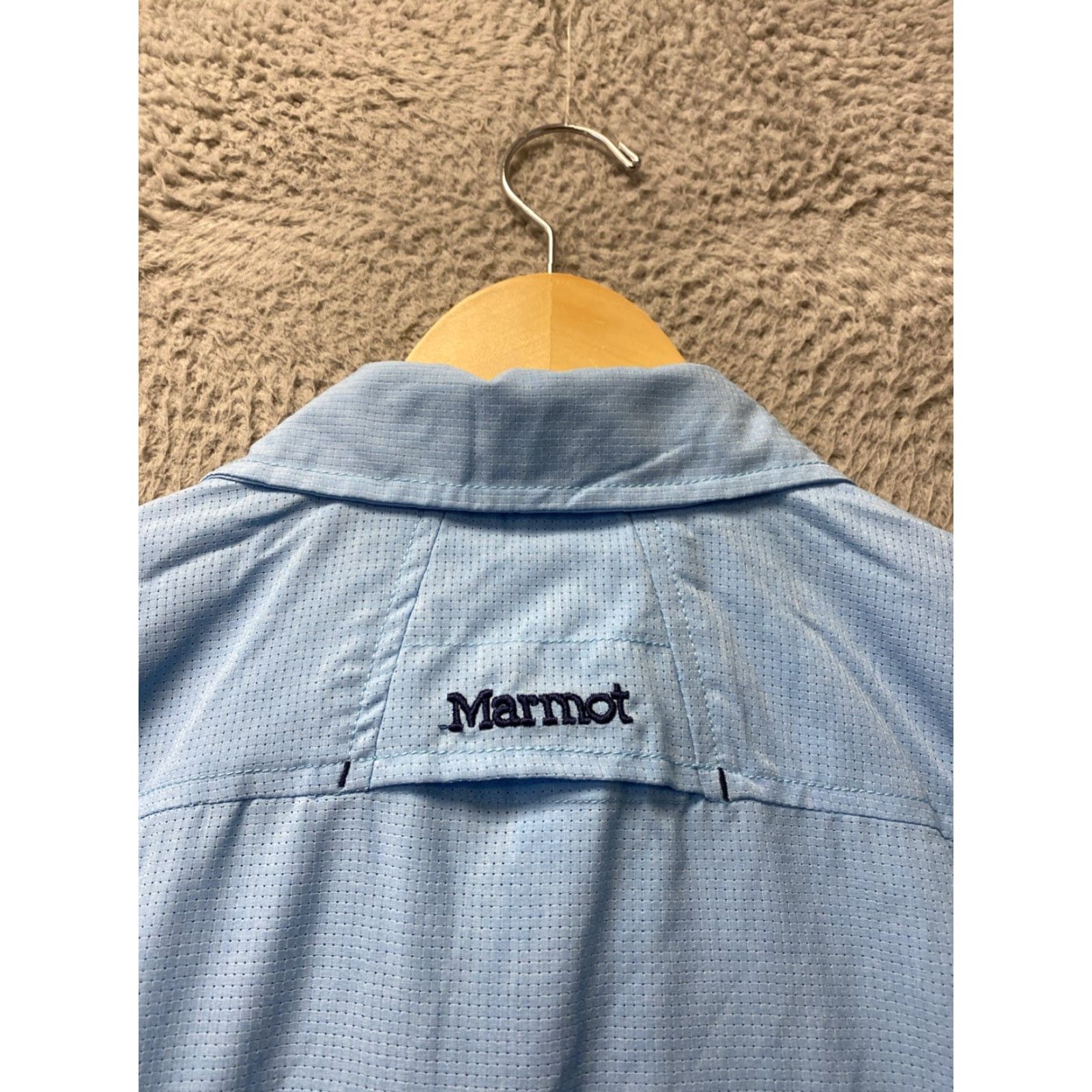 Marmot Marmot Mens Medium Turquoise Short Sleeve Pocketed Outdoor Shirt /148-21 Size US M / EU 48-50 / 2 - 7 Thumbnail
