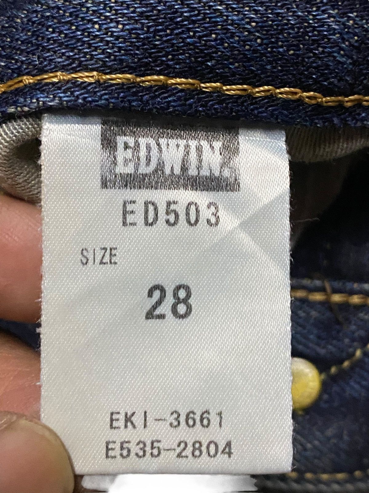 Edwin Vintage Japanese Brand Edwin 503 Distressed Slim Jeans Size US 30 / EU 46 - 17 Thumbnail