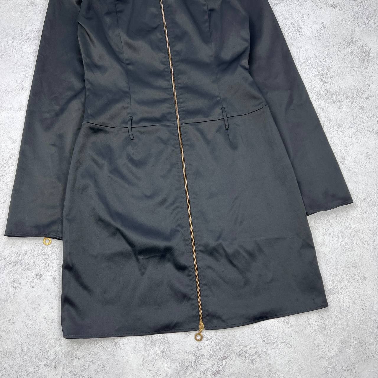 Versace Jeans Couture Versace Black Coat Jacket Full Zip Gold Tone Hardware Size M / US 6-8 / IT 42-44 - 12 Thumbnail