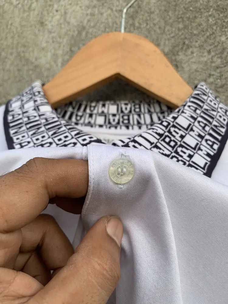 Balmain Balmain spell out collared polo shirt Size US M / EU 48-50 / 2 - 3 Thumbnail
