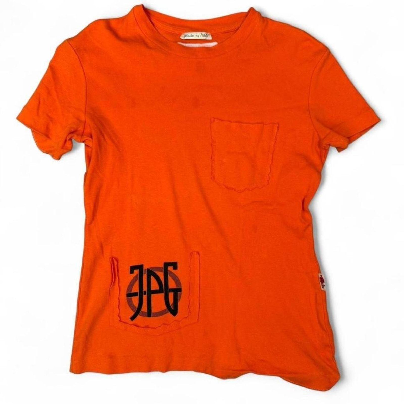 Jean Paul Gaultier Jean Paul Gaultier Pocket T shirt Orange Super Rare 90s Size S / US 4 / IT 40 - 1 Thumbnail