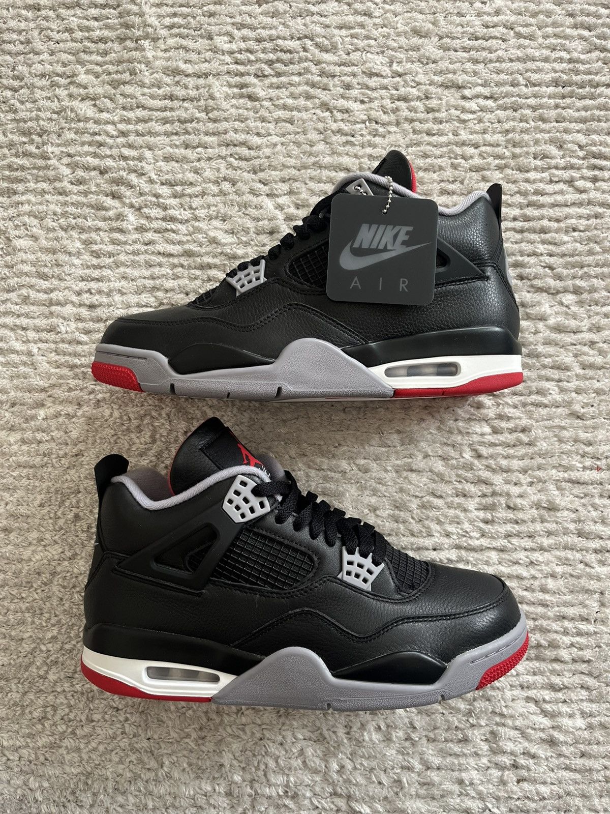 Pre-owned Jordan Nike Air Jordan 4 Bred Shoes In Black