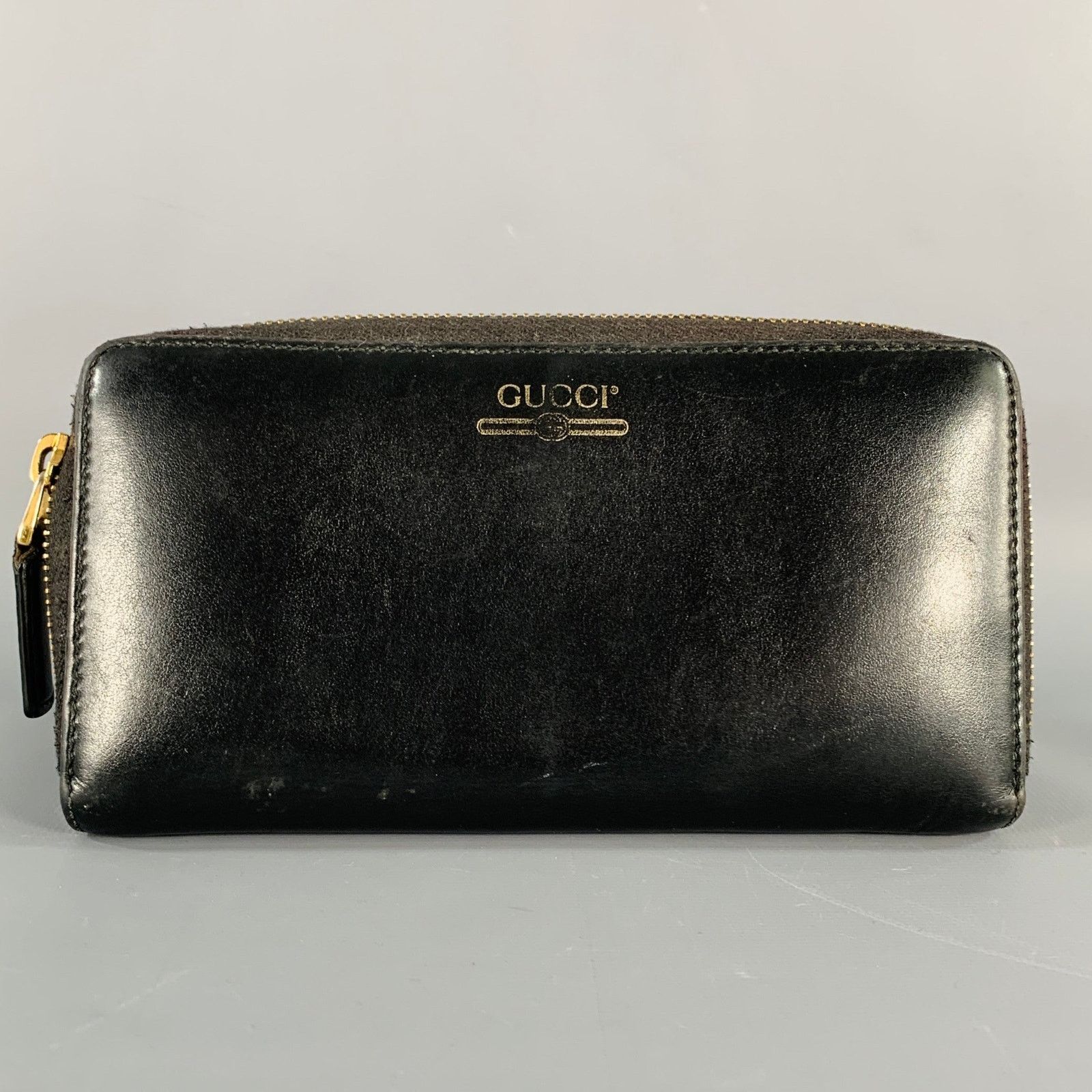 Gucci GUCCI Black Leather Zip Wallet Size ONE SIZE - 1 Thumbnail