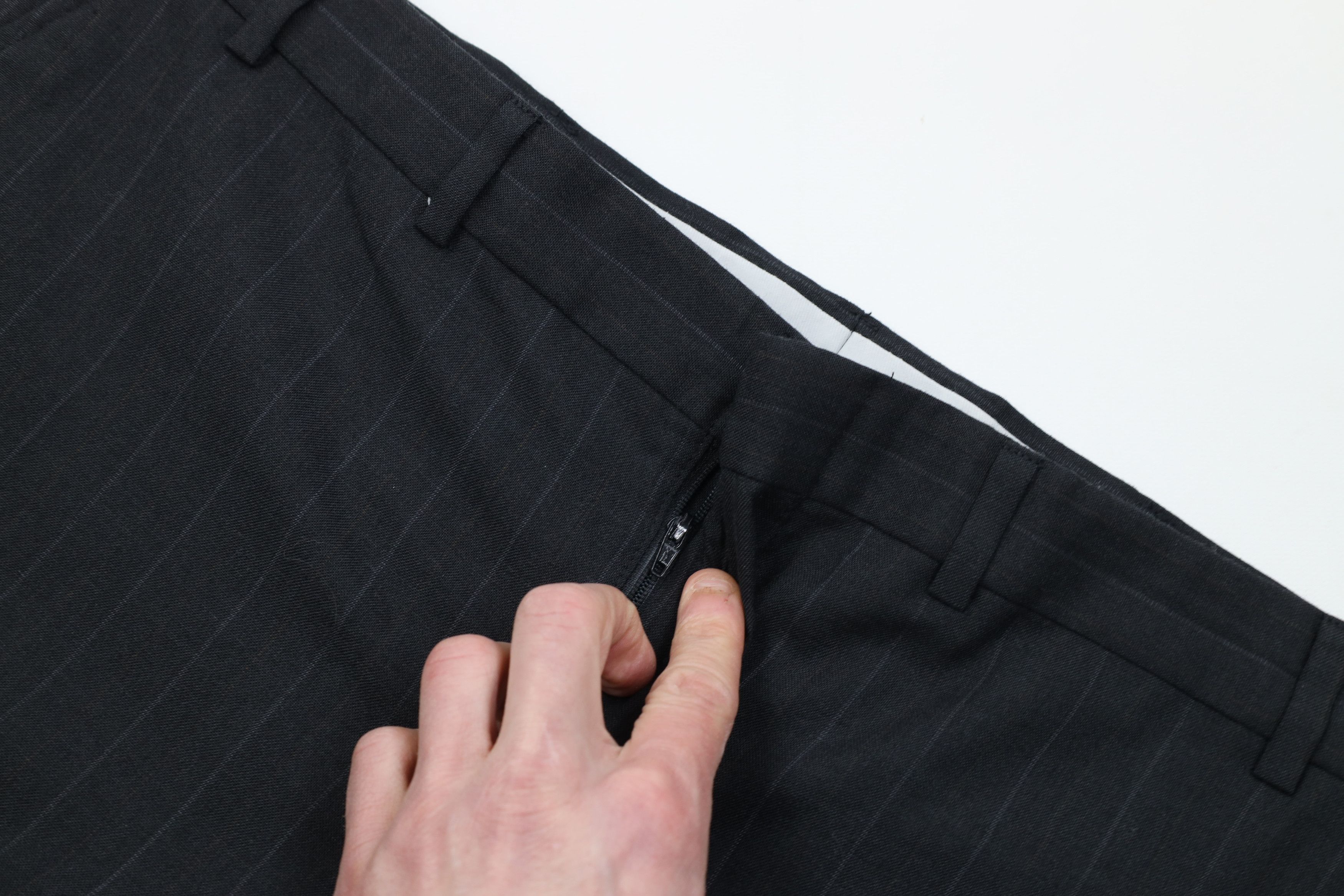 Vintage Vintage 90s Streetwear Knit Pinstriped Wide Leg Chino Pants Size US 38 / EU 54 - 7 Thumbnail