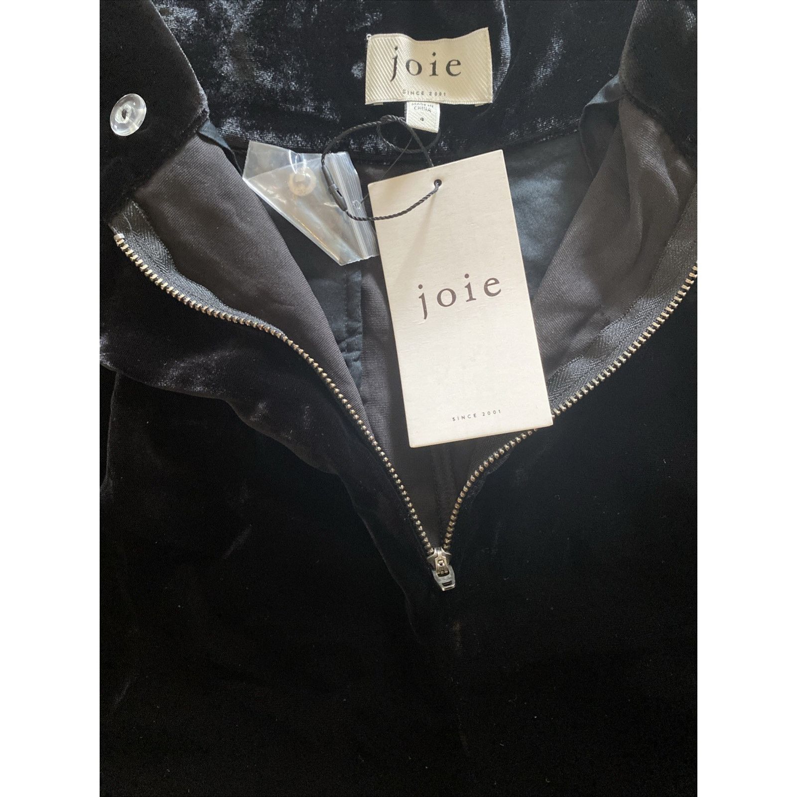 Joie Joie Farah High Waist Velvet Pants Women 4 Caviar Pockets Size 27" / US 4 / IT 40 - 6 Thumbnail