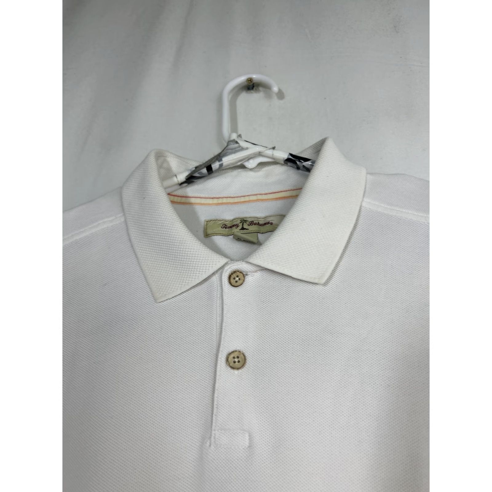 Tommy Bahama Tommy Bahama Polo Shirt Mens XL White Pima Cotton Short Sleeve Pullover Stains Terminal Pit Stains - Beach Golf Walking (Regular) M Size US XL / EU 56 / 4 - 5 Thumbnail