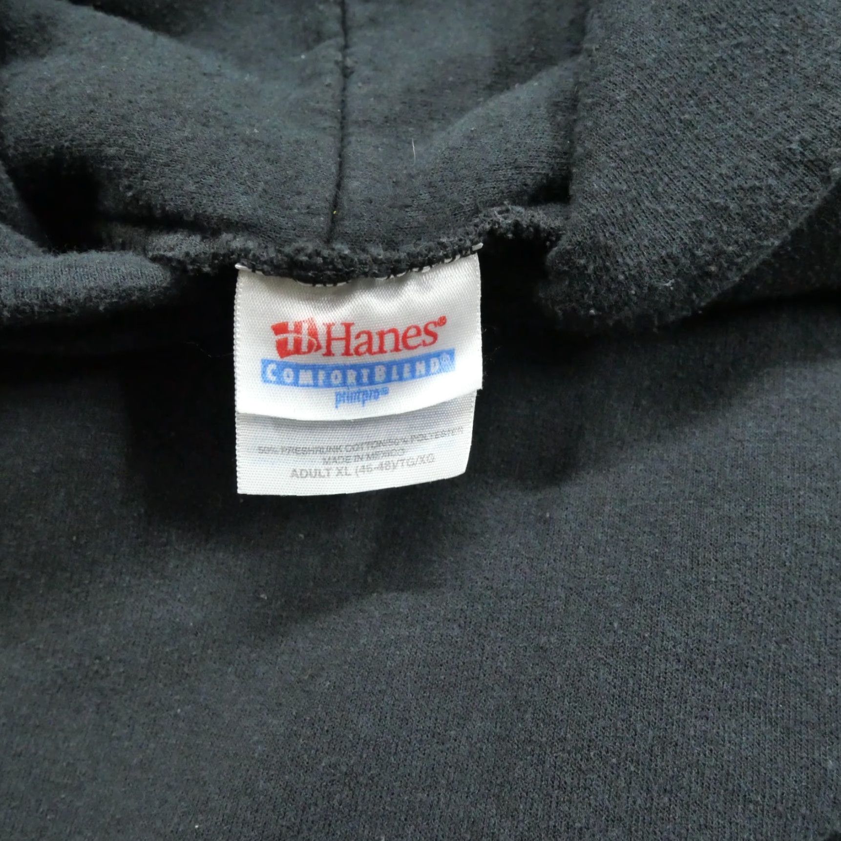 Hanes VINTAGE Hanes Hoodie Mens XL Black Pullover Hooded Distressed Graphic Back Hole Y2K Skull faded US Army Sweatshirt Cotton Polyester Size US XL / EU 56 / 4 - 4 Thumbnail