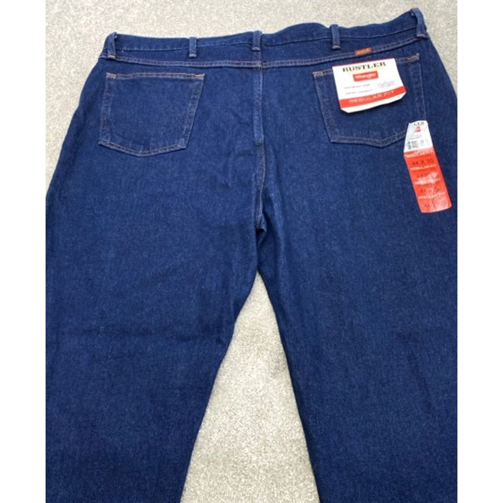 Wrangler Wrangler Jeans Mens 44x30 Blue Denim Regular Fit Straight Leg Big & Tall NWT JavaScript Size US 44 / EU 60 - 6 Thumbnail