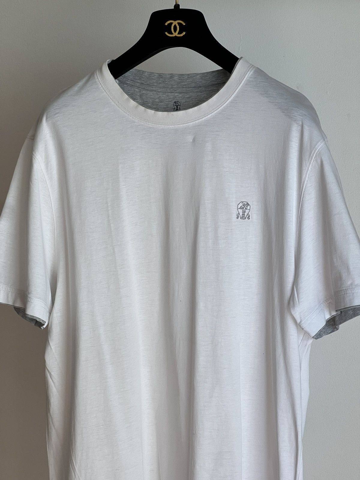 Brunello Cucinelli Brunello Cucinelli grey trimmed tshirt Size US M / EU 48-50 / 2 - 3 Thumbnail