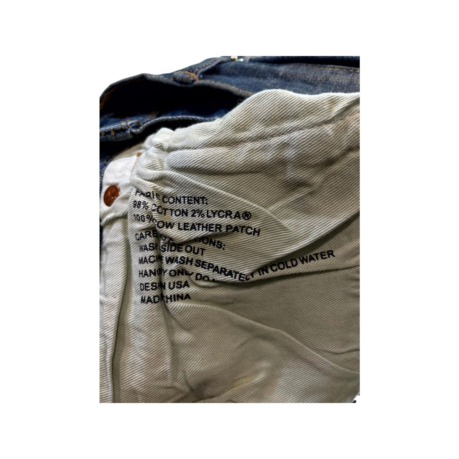 Purple Brand Purple Brand Waxed Navy & Gold Jeans Size US 30 / EU 46 - 5 Thumbnail