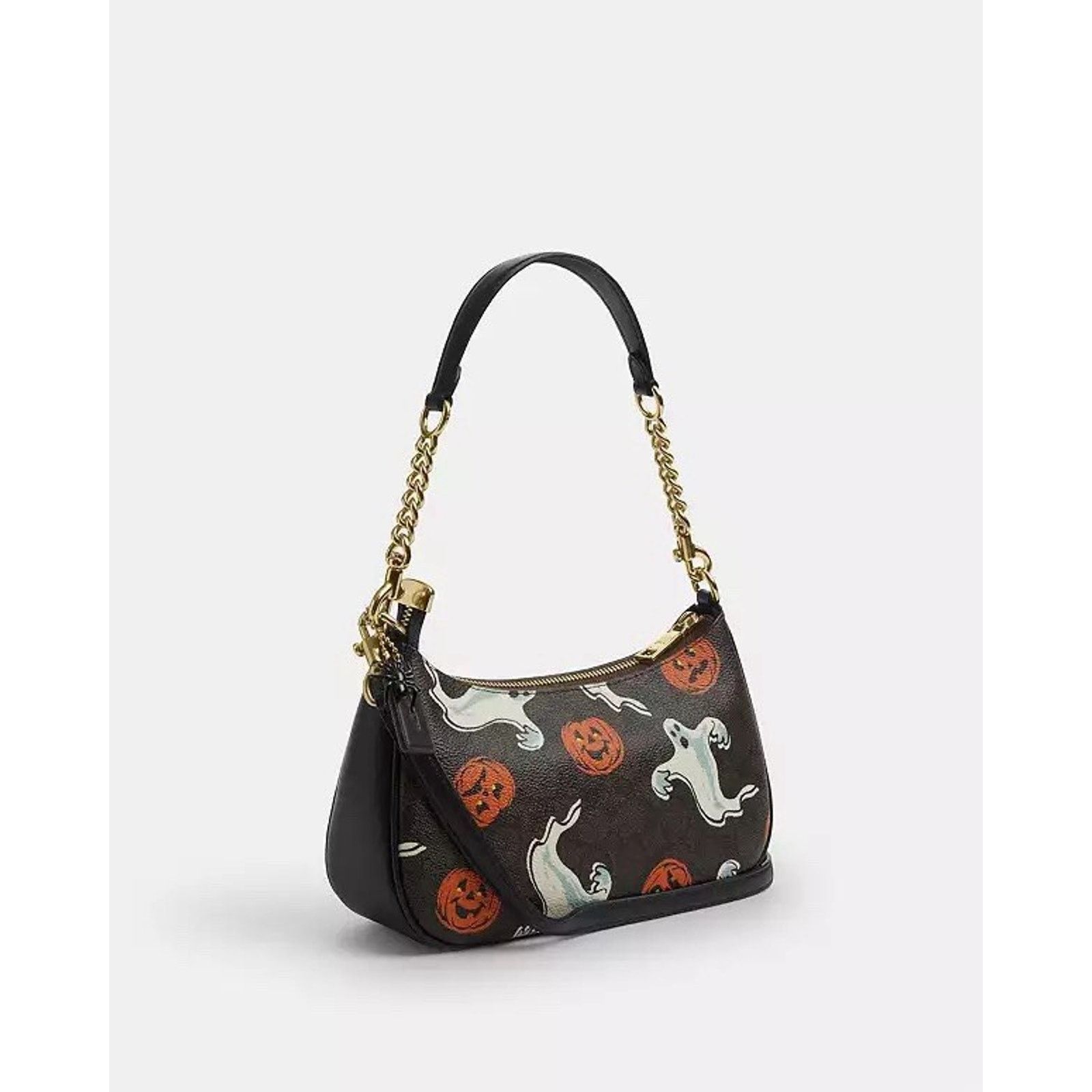 Coach NWT Coach Teri Shoulder Bag Canvas Pumpkin Halloween CCE71 Size ONE SIZE - 13 Thumbnail