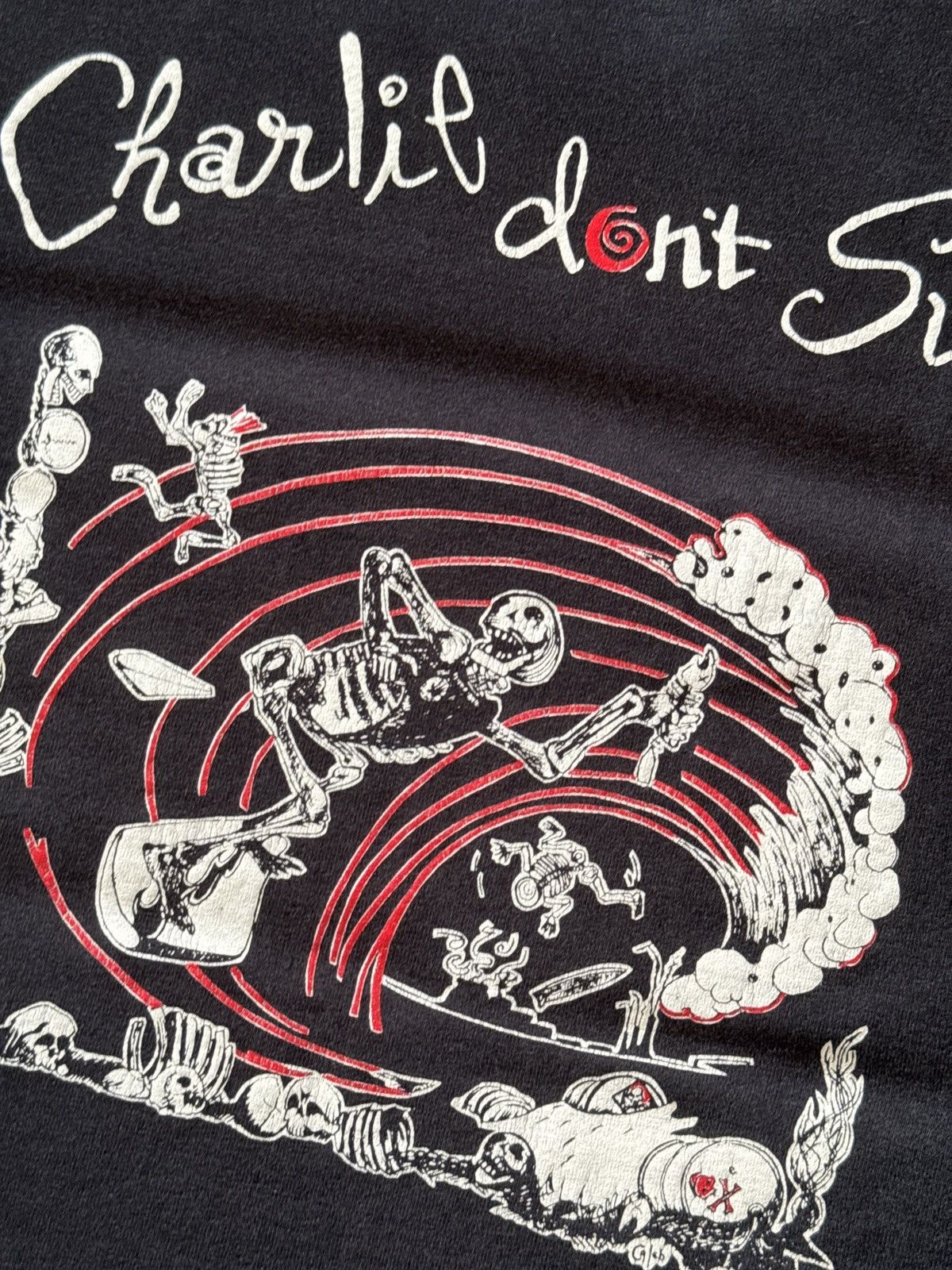 Band Tees × Vintage *SUPER RARE* CHARLIE DON’T SURF VINTAGE 1991 PUNK BAND TEE Size US XL / EU 56 / 4 - 11 Thumbnail