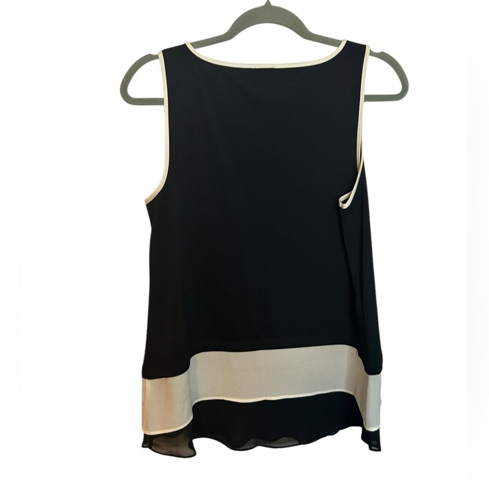 Ann Taylor Ann Taylor Black and White Layered Sleeveless Top Size S / US 4 / IT 40 - 2 Thumbnail