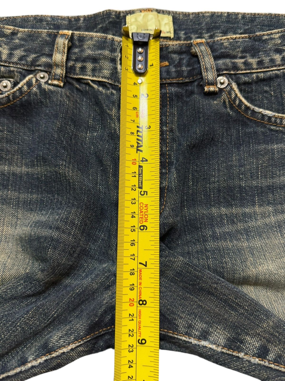 Edwin Vintage 90 Edwin 505 Blue Faded Wash Wide Leg Flare Jeans Size 28" / US 6 / IT 42 - 13 Thumbnail