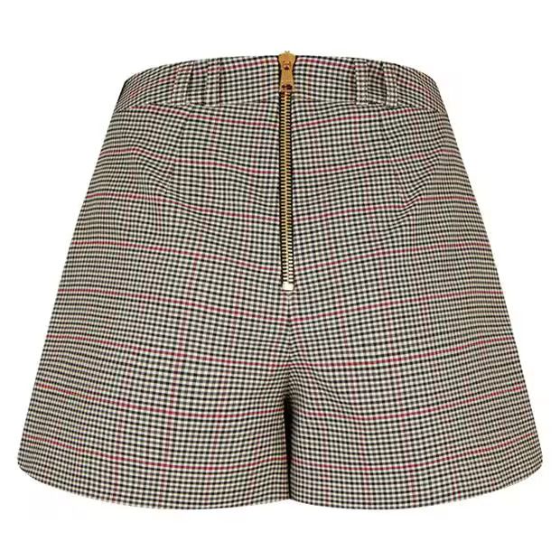 Balmain o1g2r1mq0924 Check Buttoned Shorts in Multicolor Size 29" - 2 Thumbnail