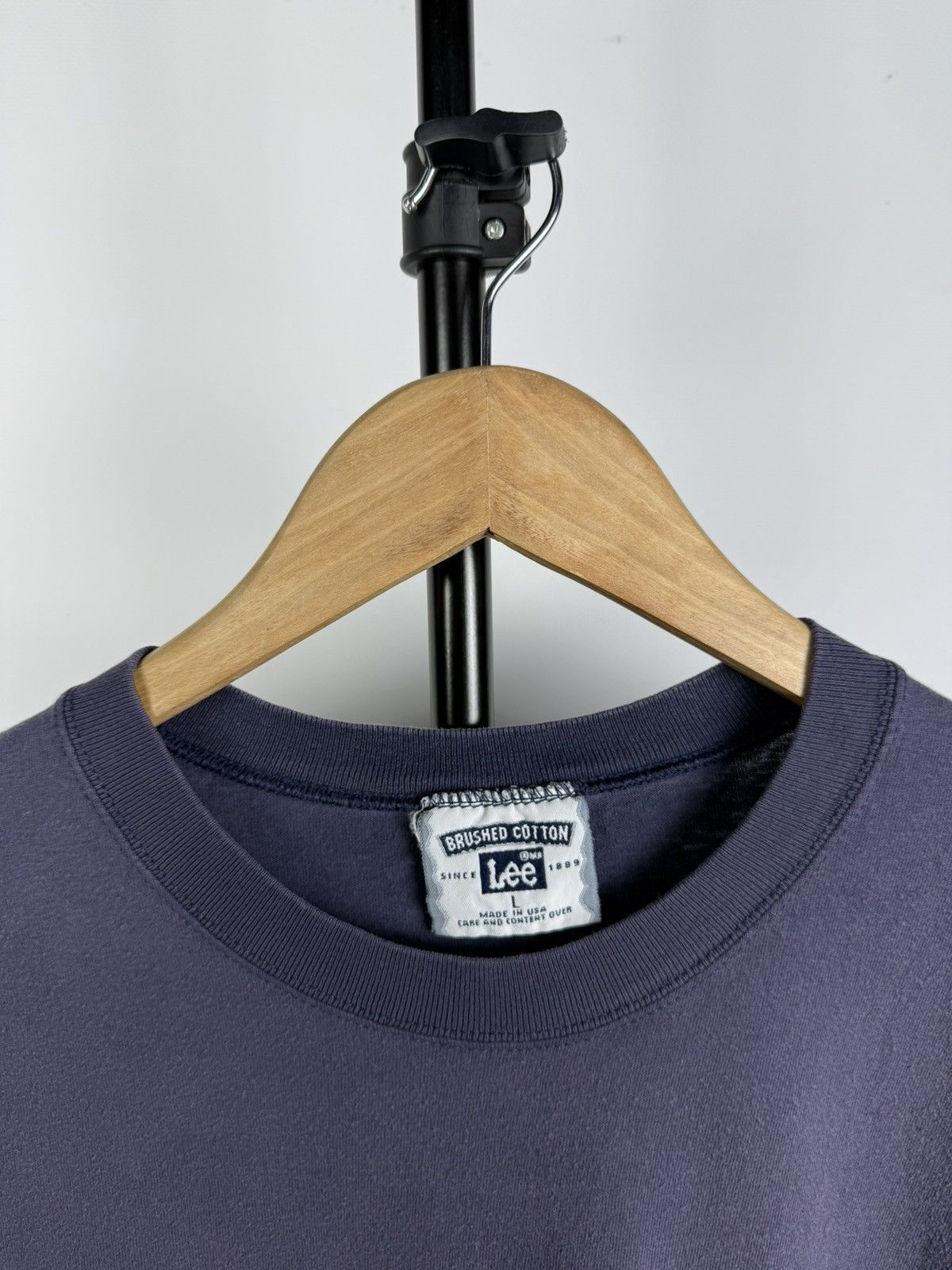 Lee × Vintage Vintage 90s Lee T Shirt Tee Made in USA Baggy Big Logo Size US L / EU 52-54 / 3 - 3 Thumbnail