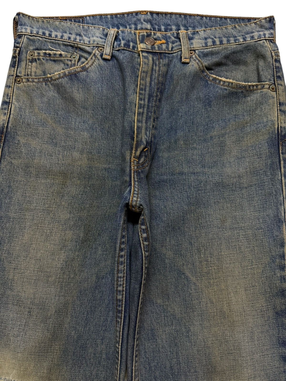 Levi's Vintage Japan 80s Levis 517 Mud Wash Distress Wide Leg Flare Size US 33 - 3 Thumbnail