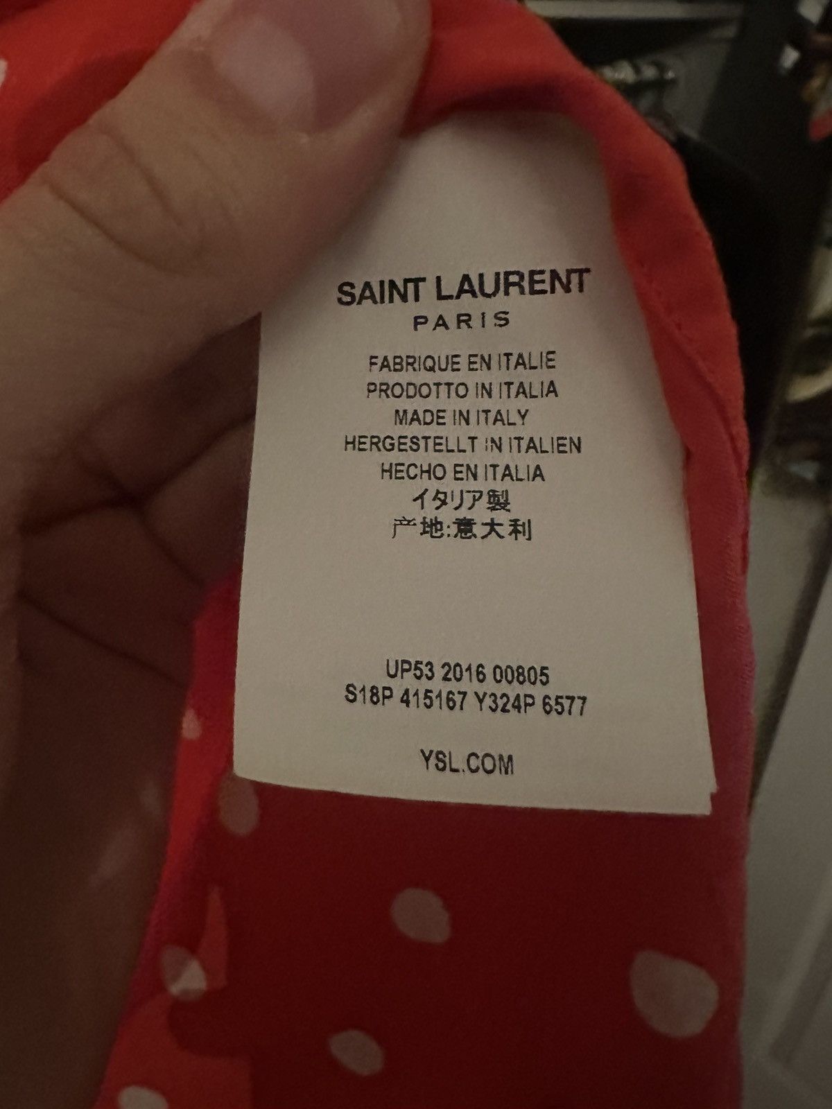 Saint Laurent Paris Saint Laurent Red Polka Dot Shirt Hedi Slimane sz39 Size US M / EU 48-50 / 2 - 4 Thumbnail