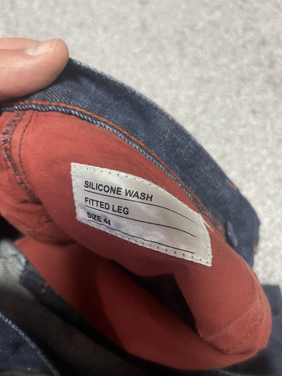 Yves Saint Laurent YSL Dark Indigo Denim Red Stitch Jeans 44 Size 40" / US 18 - 19 Thumbnail