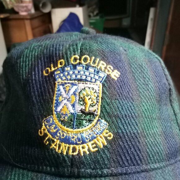 Other DS Vintage St. Andrew's Old Course Golf Plaid Strap Hat Cap Size ONE SIZE - 2 Thumbnail