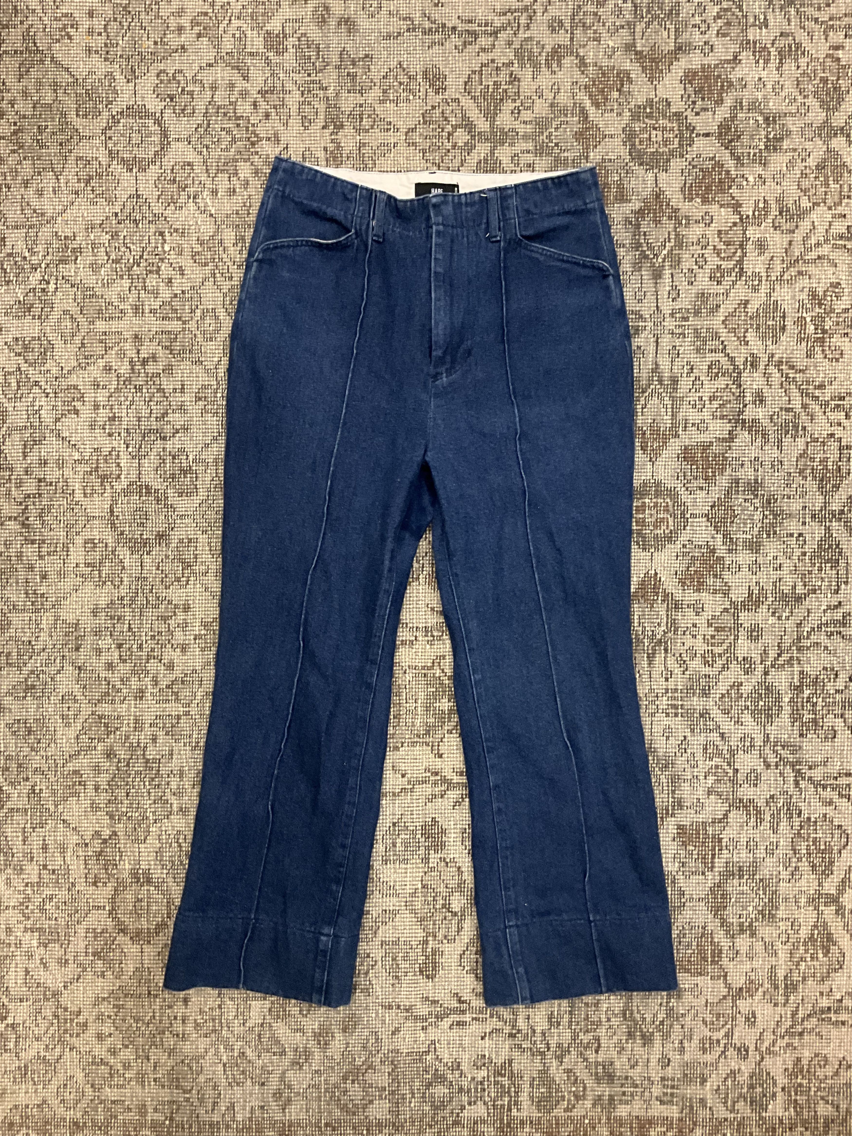 HARE HARE Center Crease Flare Denim Jeans Indigo Japan W30 Size US 30 / EU 46 - 1 Thumbnail
