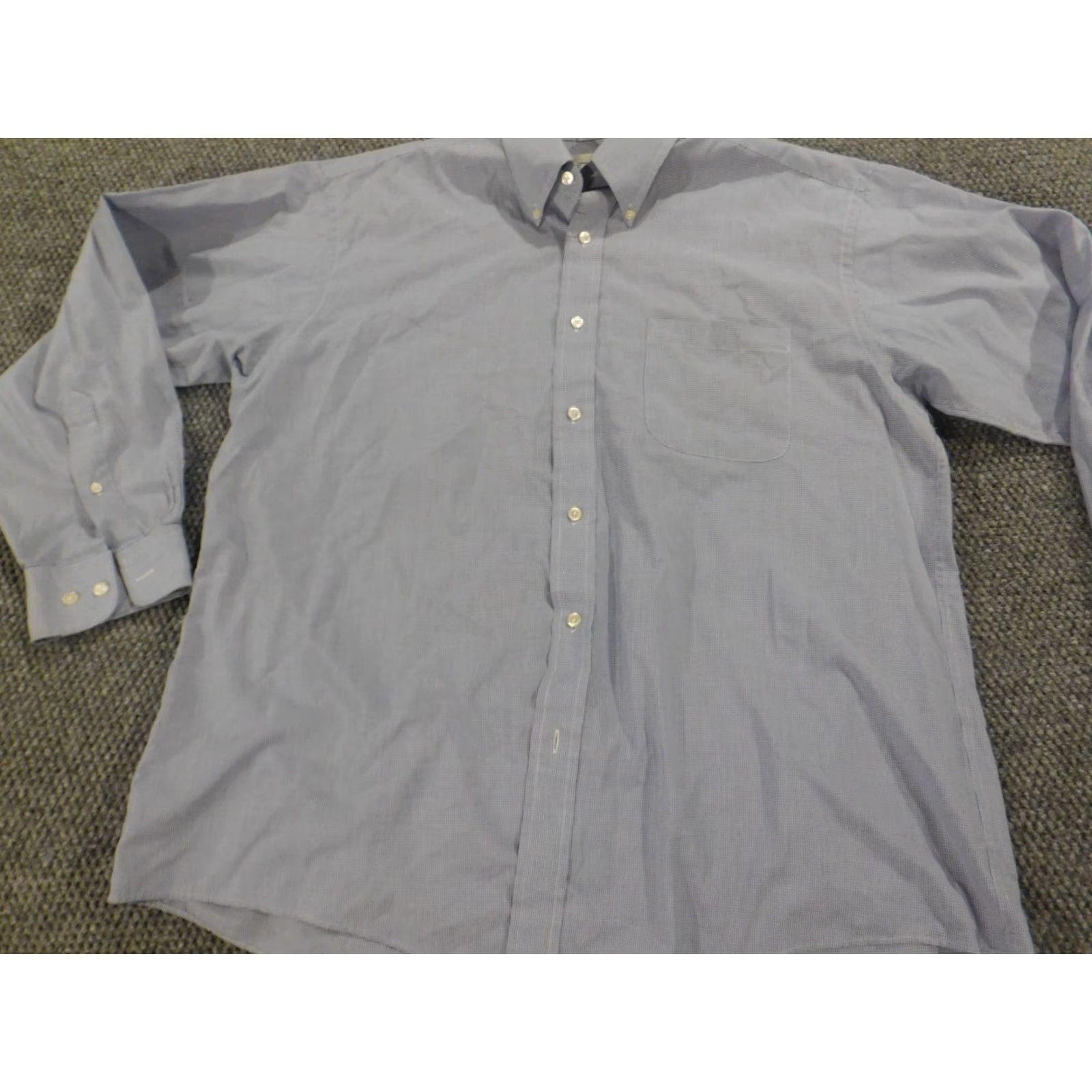 Enro ENRO Shirt Mens 16.5 Blue Plaid Button-Down Knit Cotton Long Sleeve Button-Up Collared Classic Slimming Pockets Regular Vintage No Size US XL / EU 56 / 4 - 3 Thumbnail