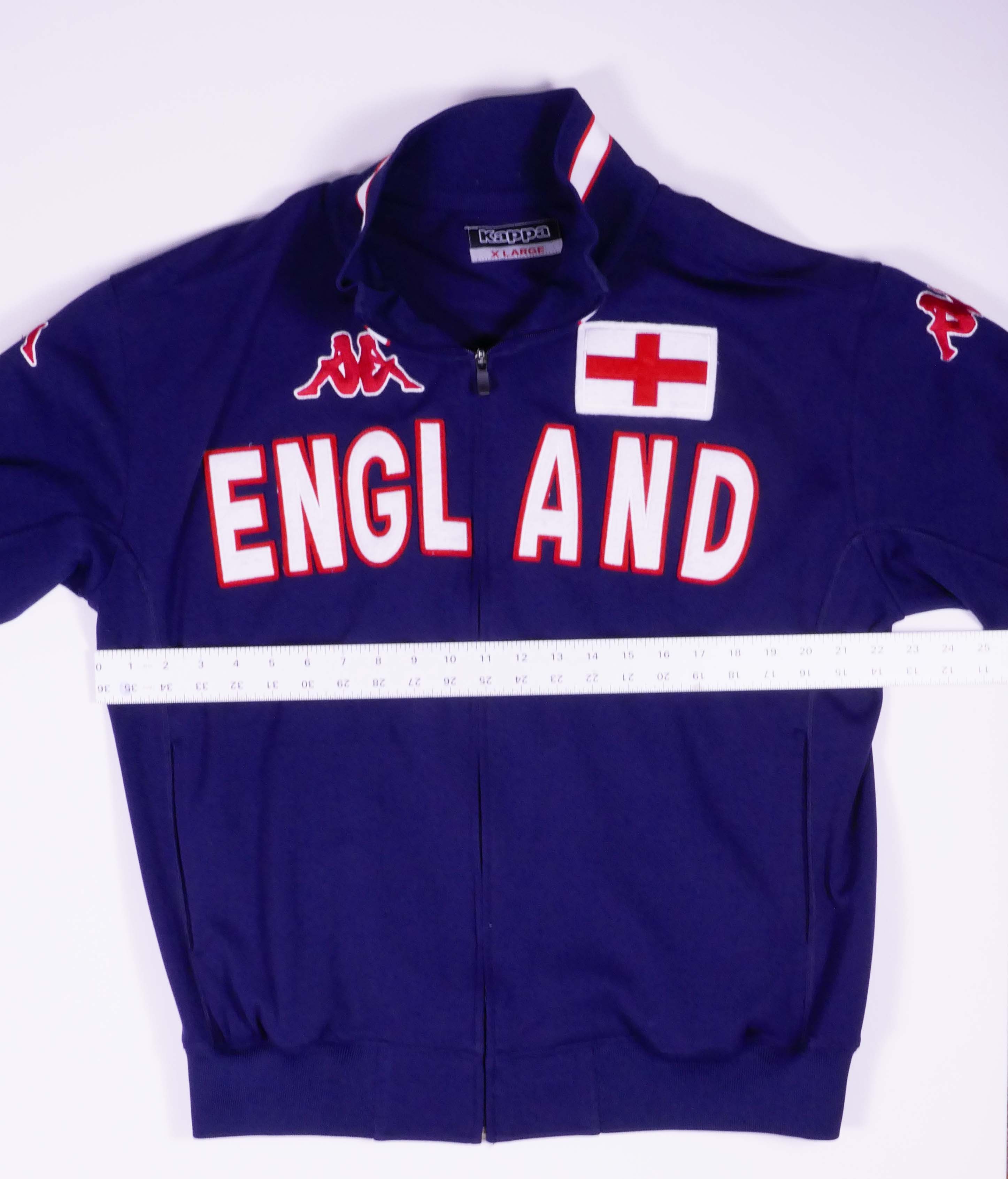 Kappa England Vintage Zip Up Track Jacket Navy Y2K Soccer Football Size US XL / EU 56 / 4 - 2 Thumbnail