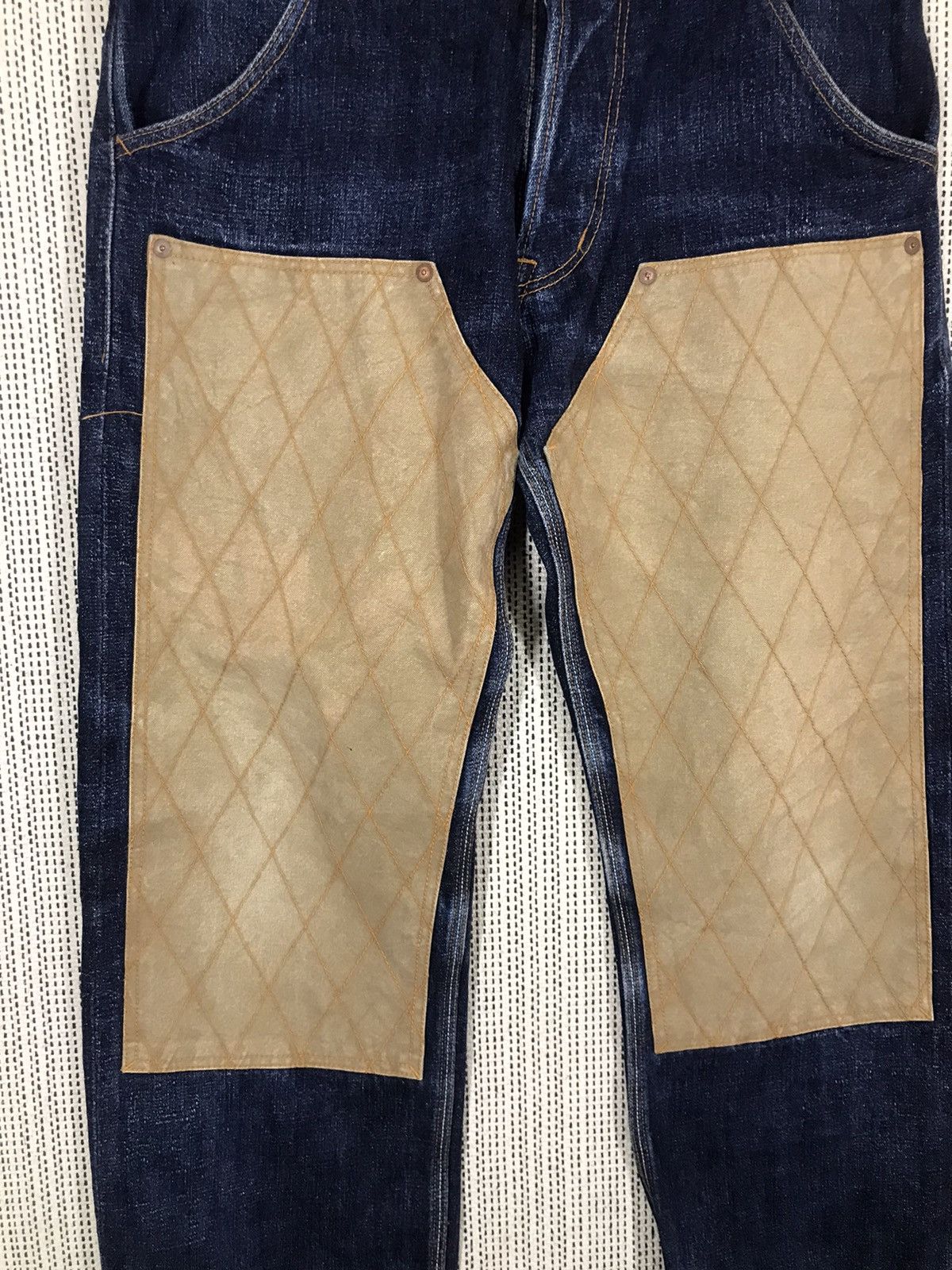 Indigo ‼️UNION BROS JAPAN MADE DOUBLE KNEE INDIGO SELVEDGE DENIM‼️ Size US 33 - 4 Thumbnail