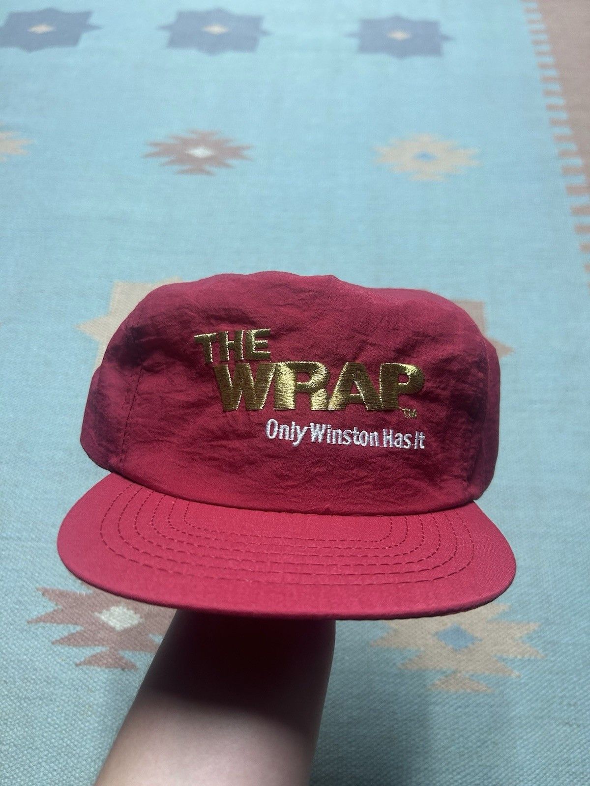 Vintage Vintage SnapBack hat Winston cigarettes the wrap nylon promo Size ONE SIZE - 2 Thumbnail