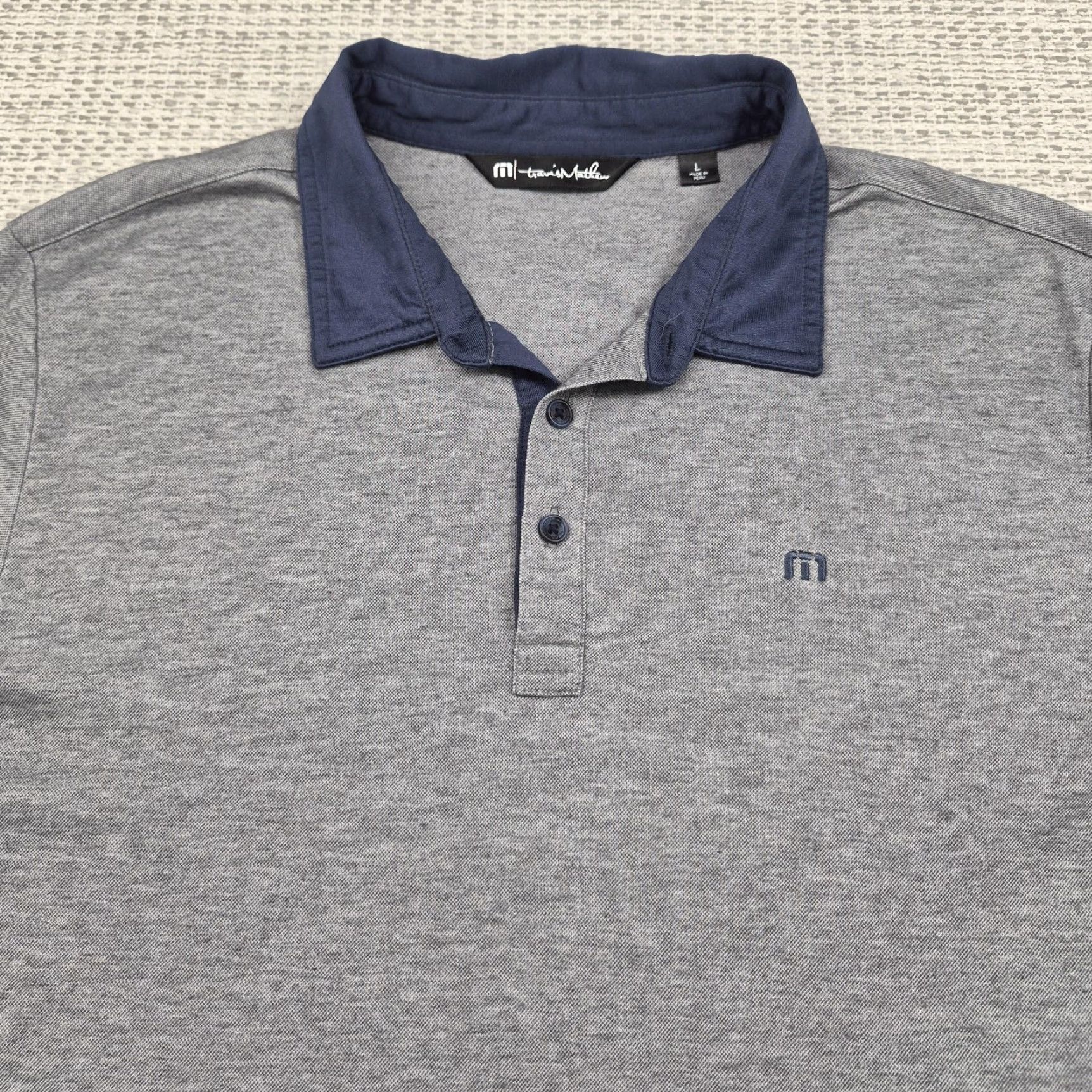 TravisMathew TravisMathew Polo Golf Shirt Mens Large Gray Pima Cotton Blend Casual Knit Shirt Size US L / EU 52-54 / 3 - 5 Thumbnail