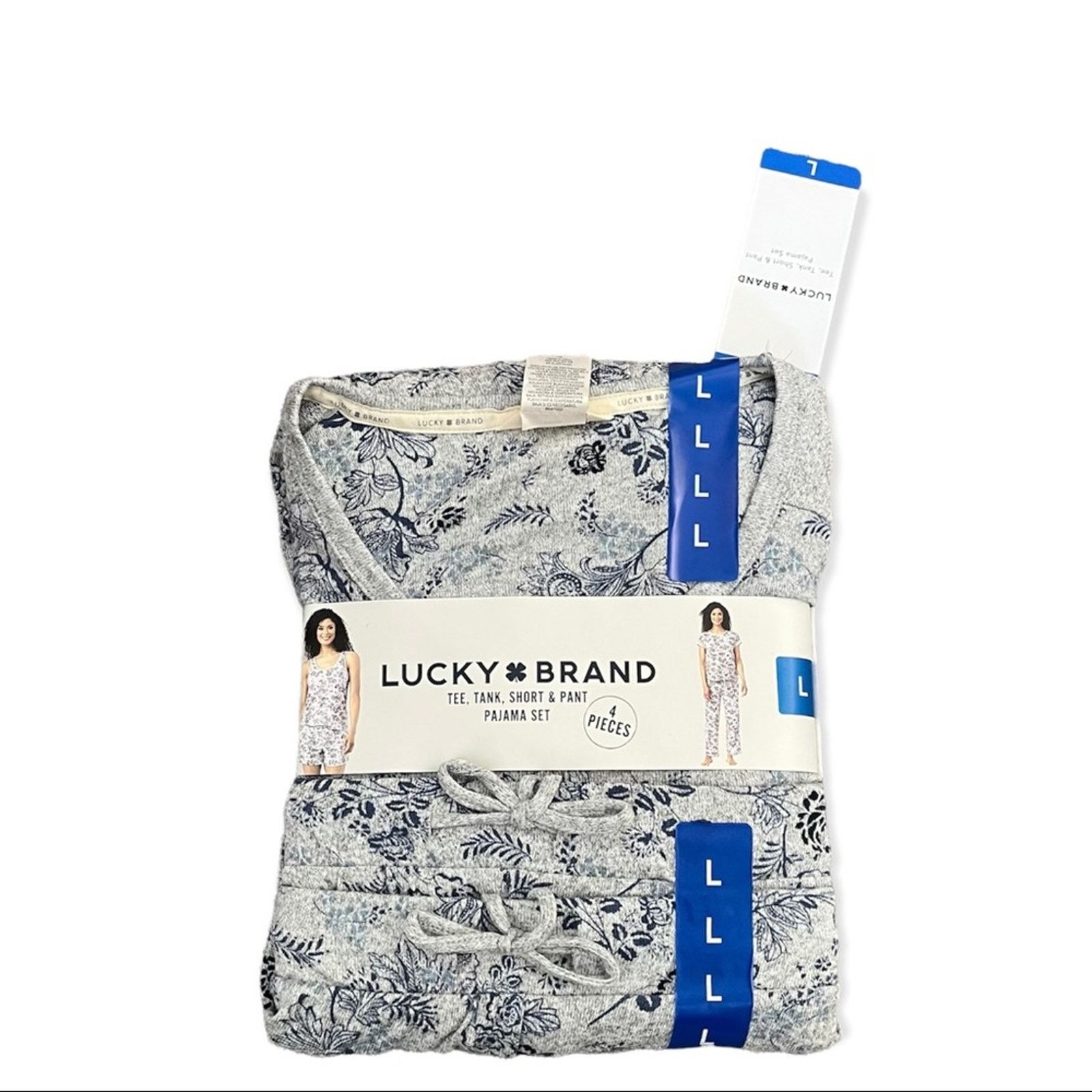 Lucky Brand NWT Lucky Brand Four-piece Floral Pajama Set, Size S Size ONE SIZE - 1 Thumbnail