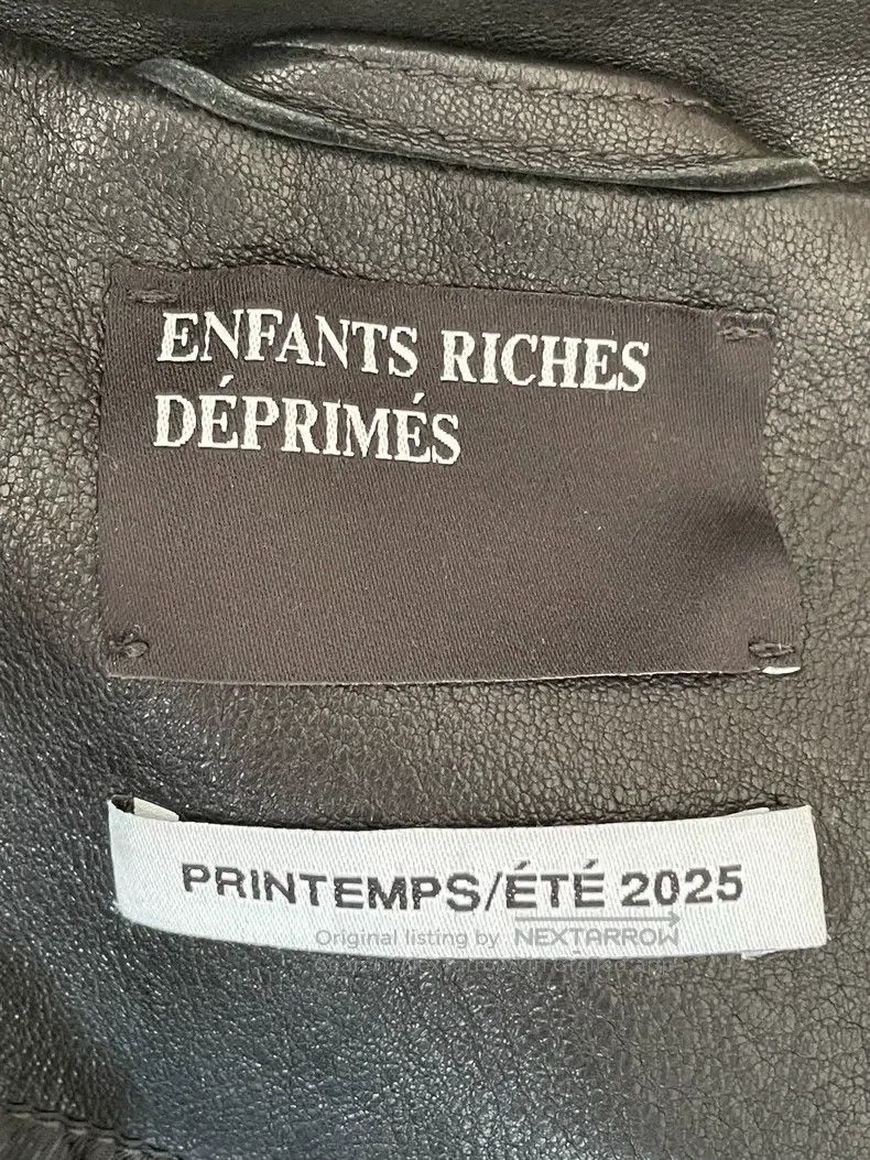 Enfants Riches Deprimes Enfants Riches Deprimes Black Embroidered Leather Jacket Size US L / EU 52-54 / 3 - 3 Thumbnail