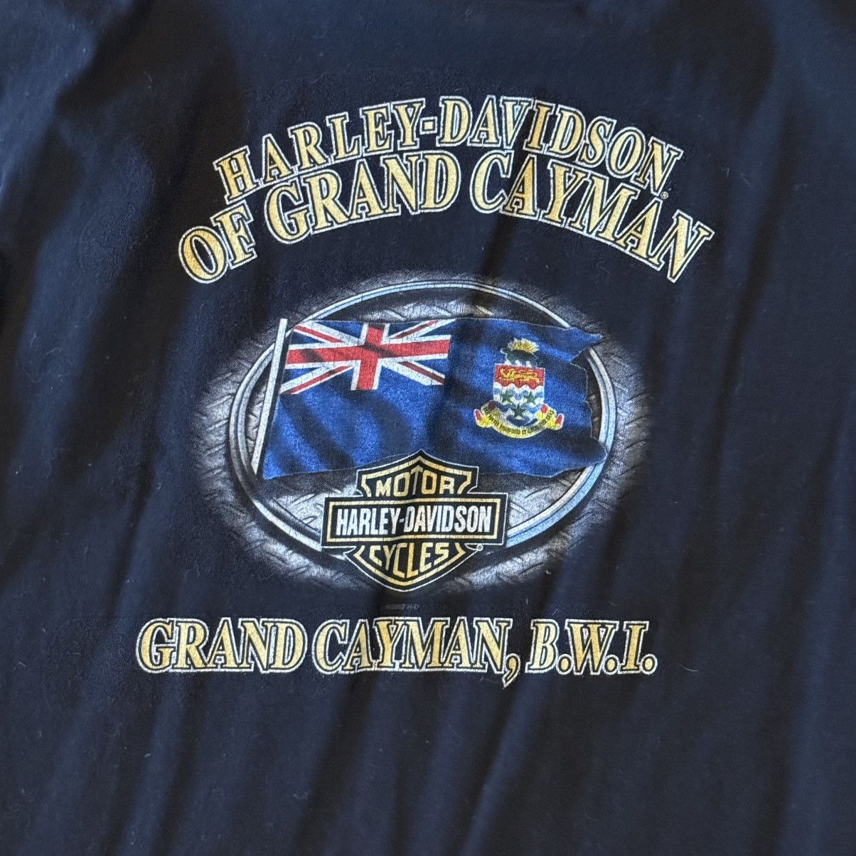 Harley Davidson 2007 Harley Davidson Double Sided Grand Cayman T-Shirt Size US L / EU 52-54 / 3 - 5 Thumbnail