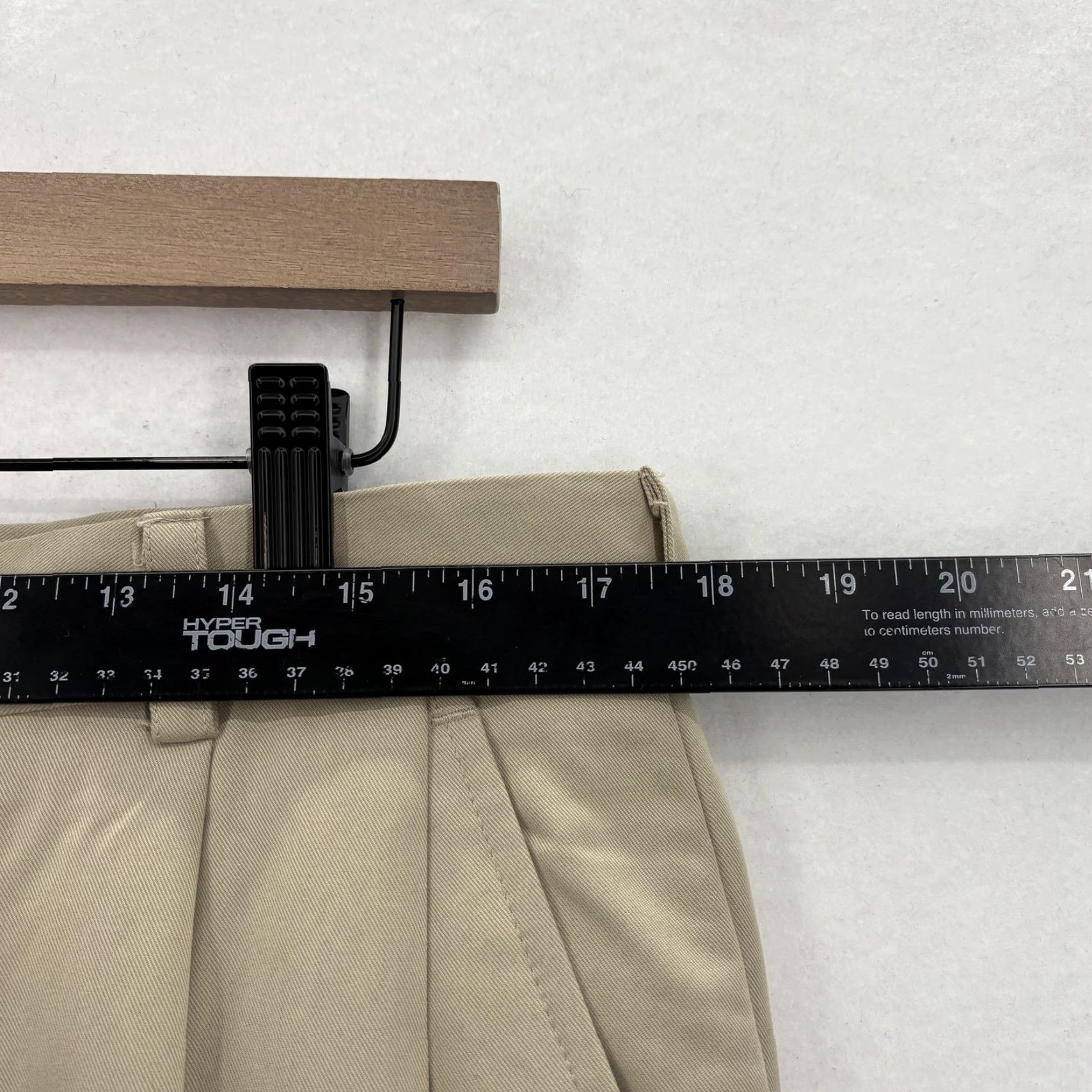 Izod IZOD Pants Mens 34x32 Khaki Microfiber Pleated Front Cuffed Chino Slacks Casual Size US 34 / EU 50 - 7 Thumbnail