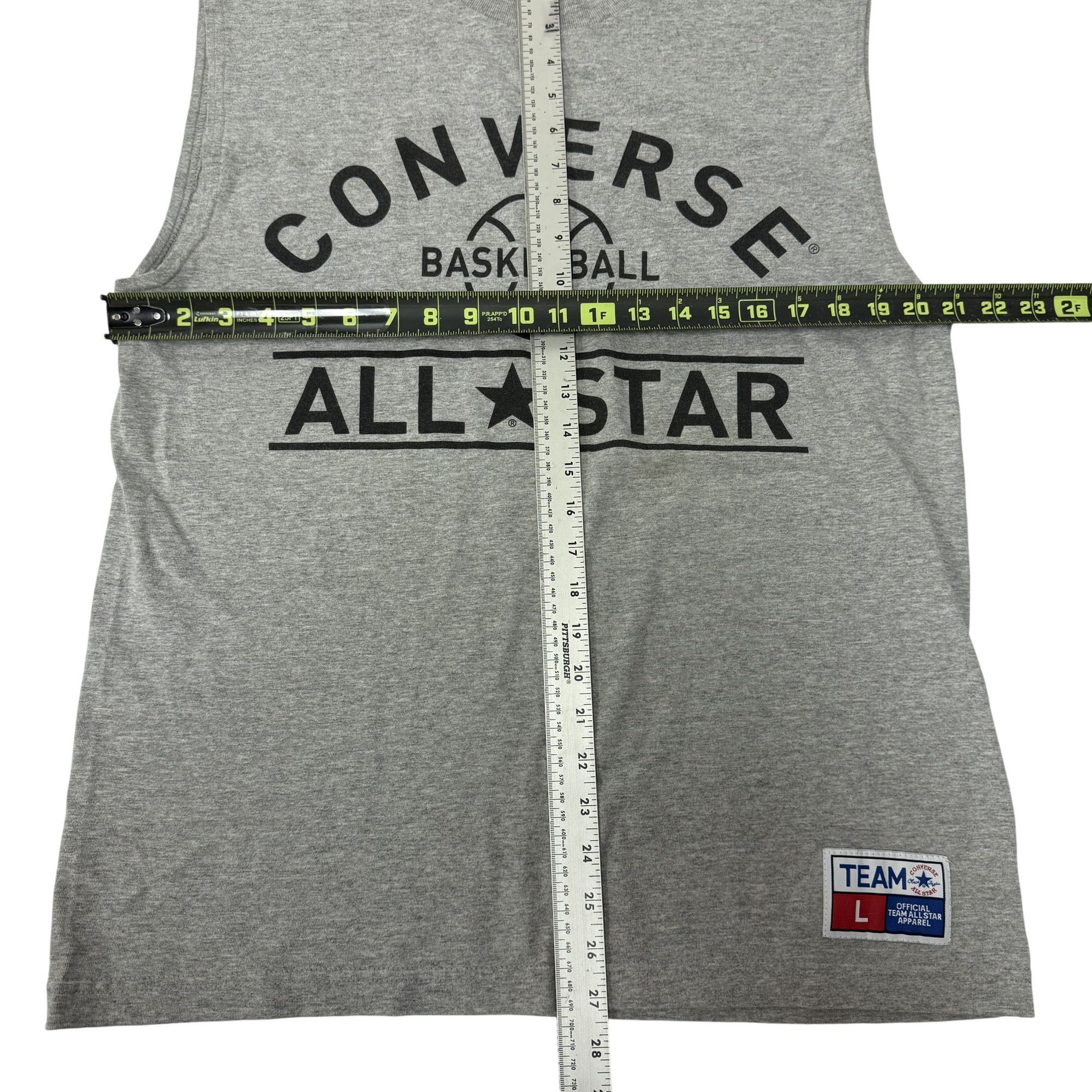 Converse Vtg Team CONVERSE ALL STAR Heather Gray LOGO Tank Top Size US L / EU 52-54 / 3 - 7 Thumbnail
