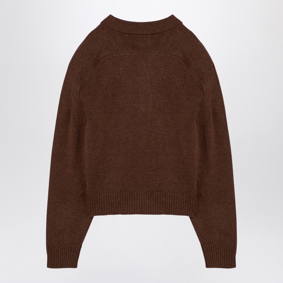 Loulou de Saison o1d2blof0824 Cashmere Polo Shirt in Brown Size M / US 6-8 / IT 42-44 - 2 Thumbnail