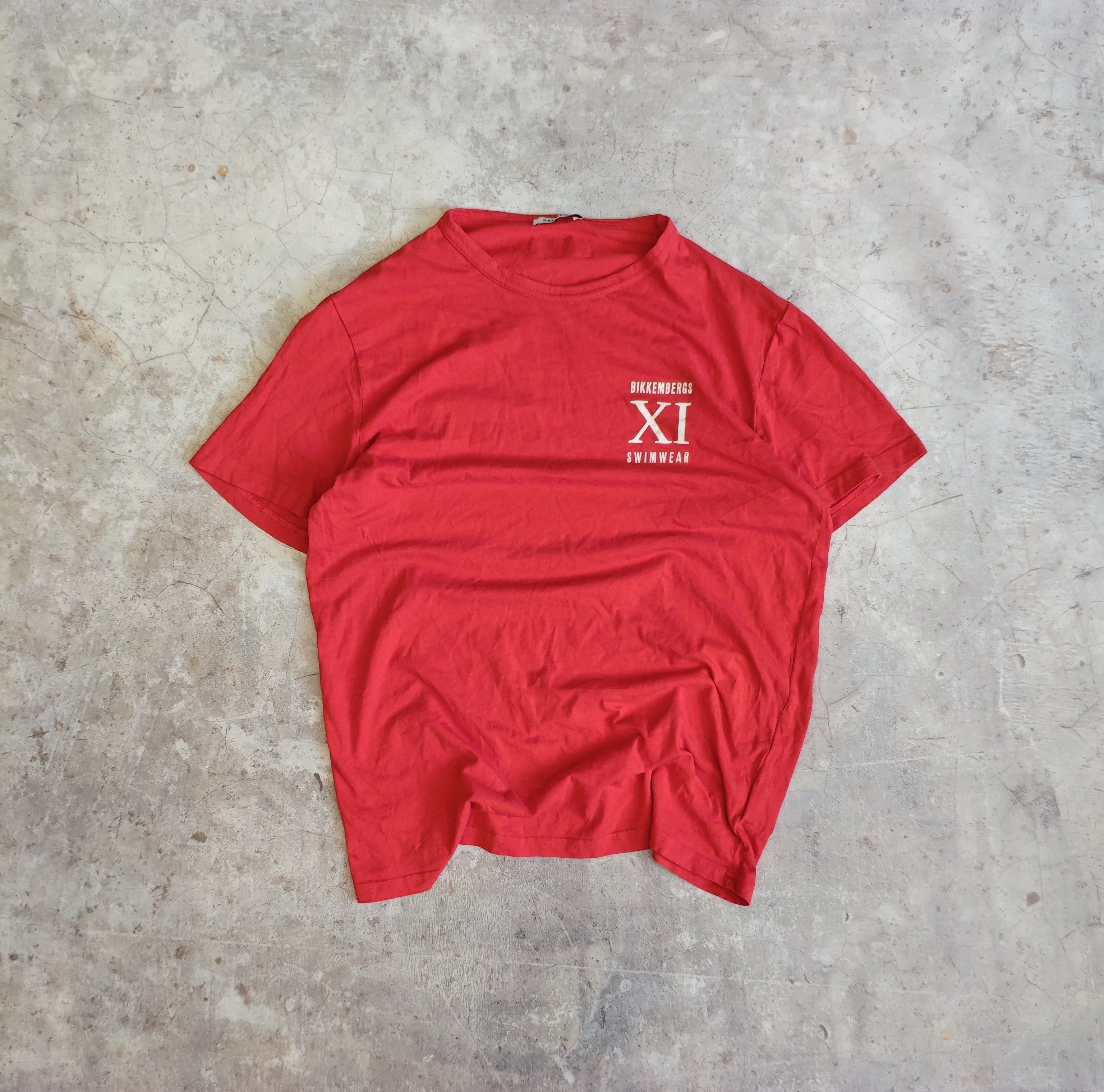 Band Tees × Dirk Bikkembergs Bikkembergs SwimWear Small print logo red t-shirt Size US S / EU 44-46 / 1 - 2 Thumbnail