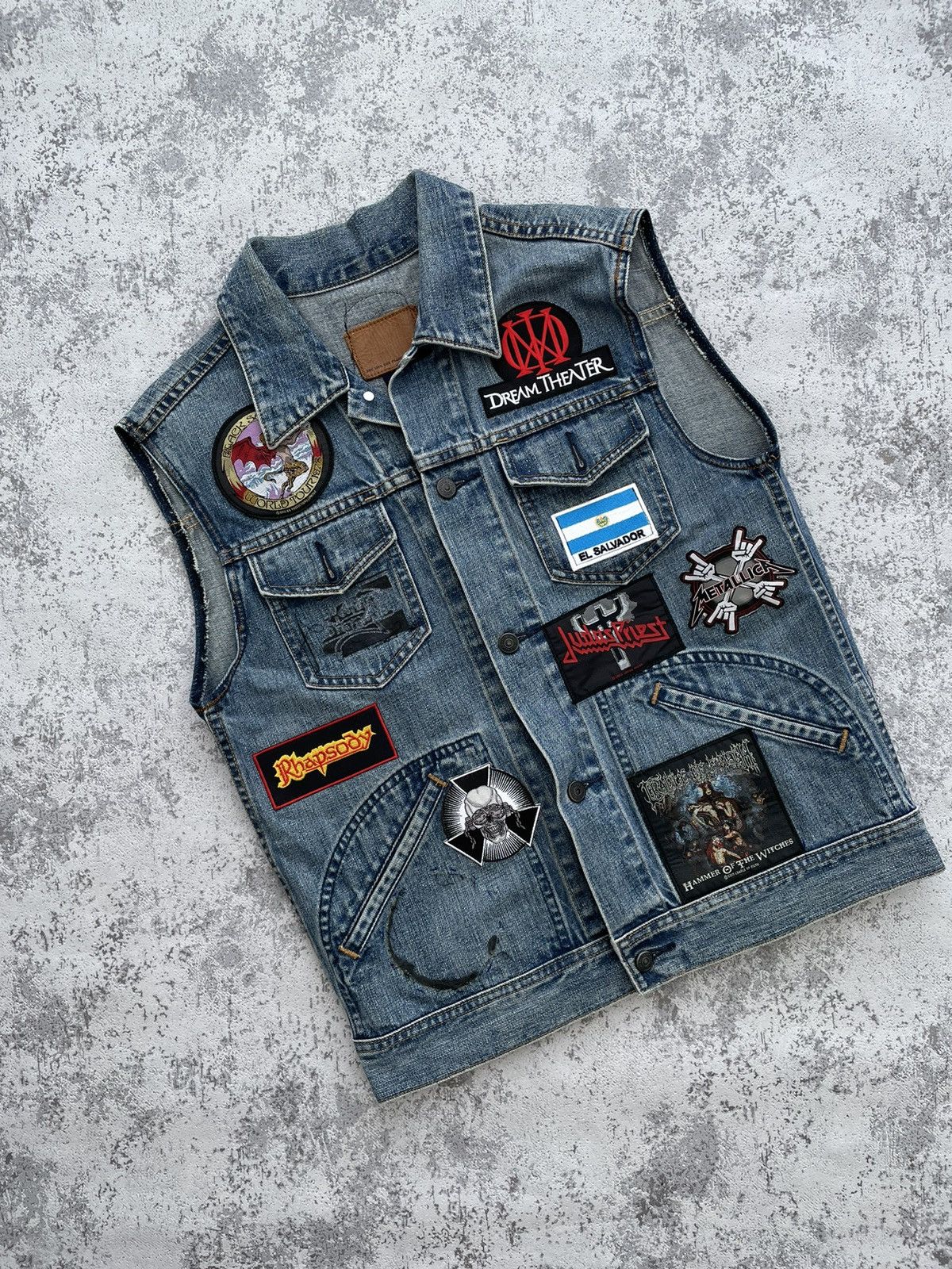 Band Tees × Gap × Vintage Vintage Custom Rock Band GAP Denim Vest Size US S / EU 44-46 / 1 - 1 Thumbnail