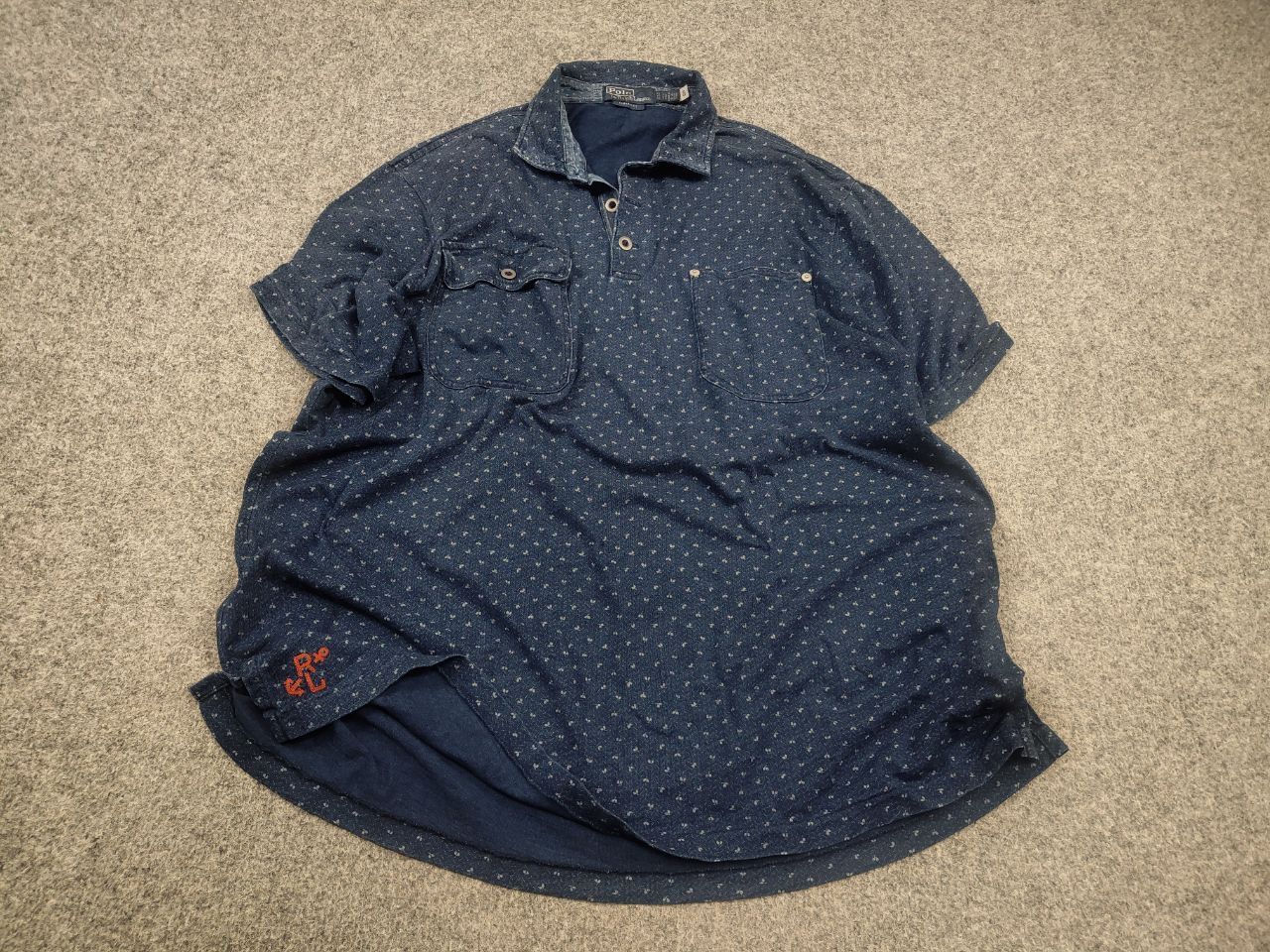 Polo Ralph Lauren Vintage RRL Polo Ralph Lauren Indigo Pocket Jersey Shirt Size US XL / EU 56 / 4 - 5 Thumbnail