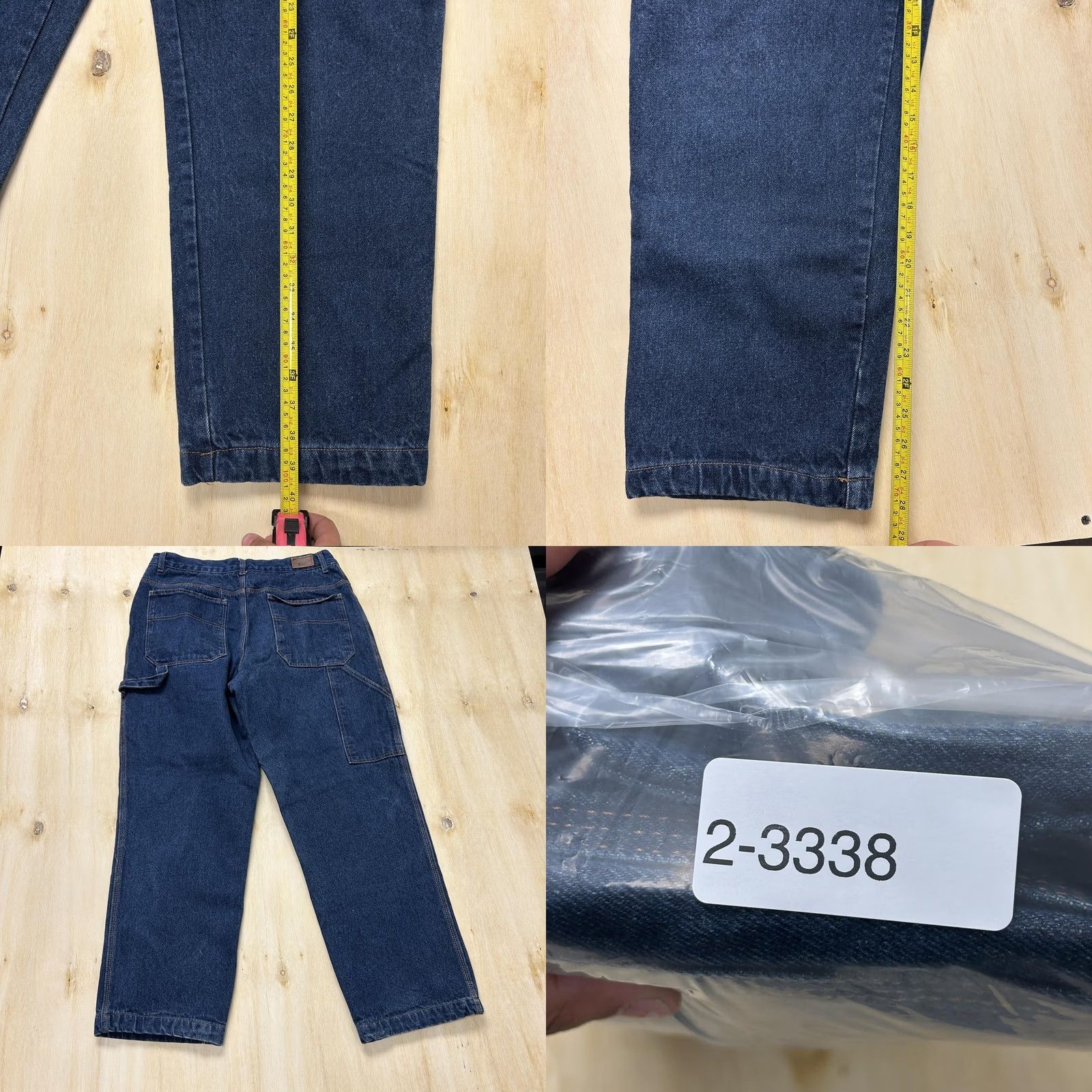 Denime Boston Traders Jeans Mens 36x30 Blue Denim Relaxed Straight Fit Flannel Lined Pockets Winter Insulated Denim Cotton Zip Size US 36 / EU 52 - 8 Thumbnail