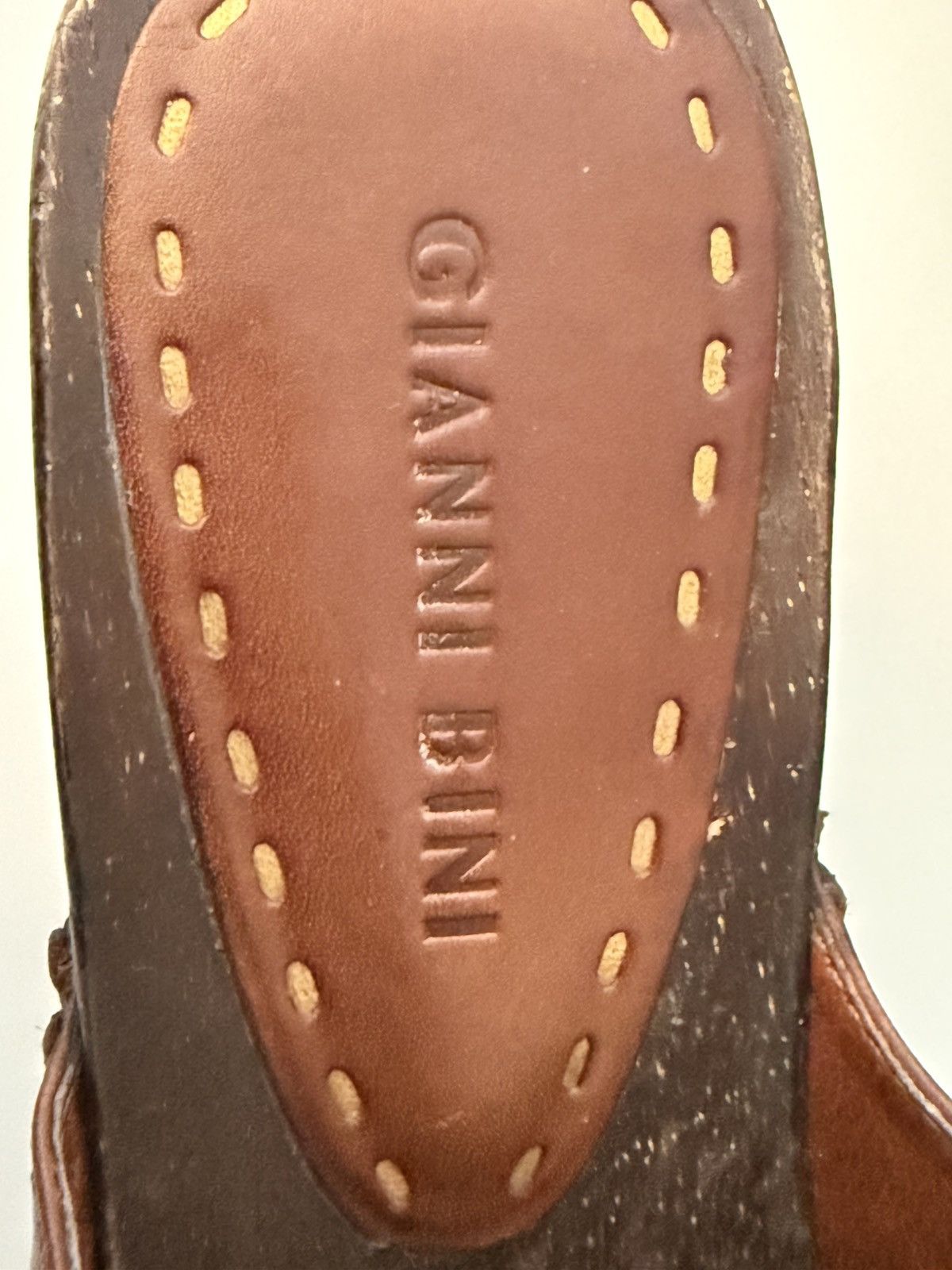 Vintage Gianni Bini Brown Tooled Leather Clogs/Mules 9.5 Western Sq Size US 9.5 / IT 39.5 - 4 Thumbnail